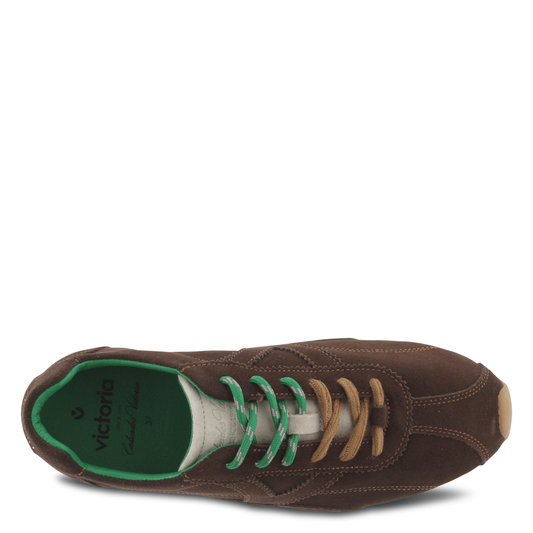 Leather low-top sneakers VICTORIA Brown