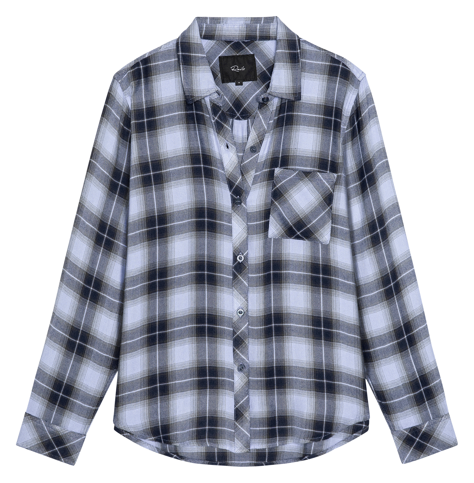 Chemise droite à carreaux HUNTER Navy sky