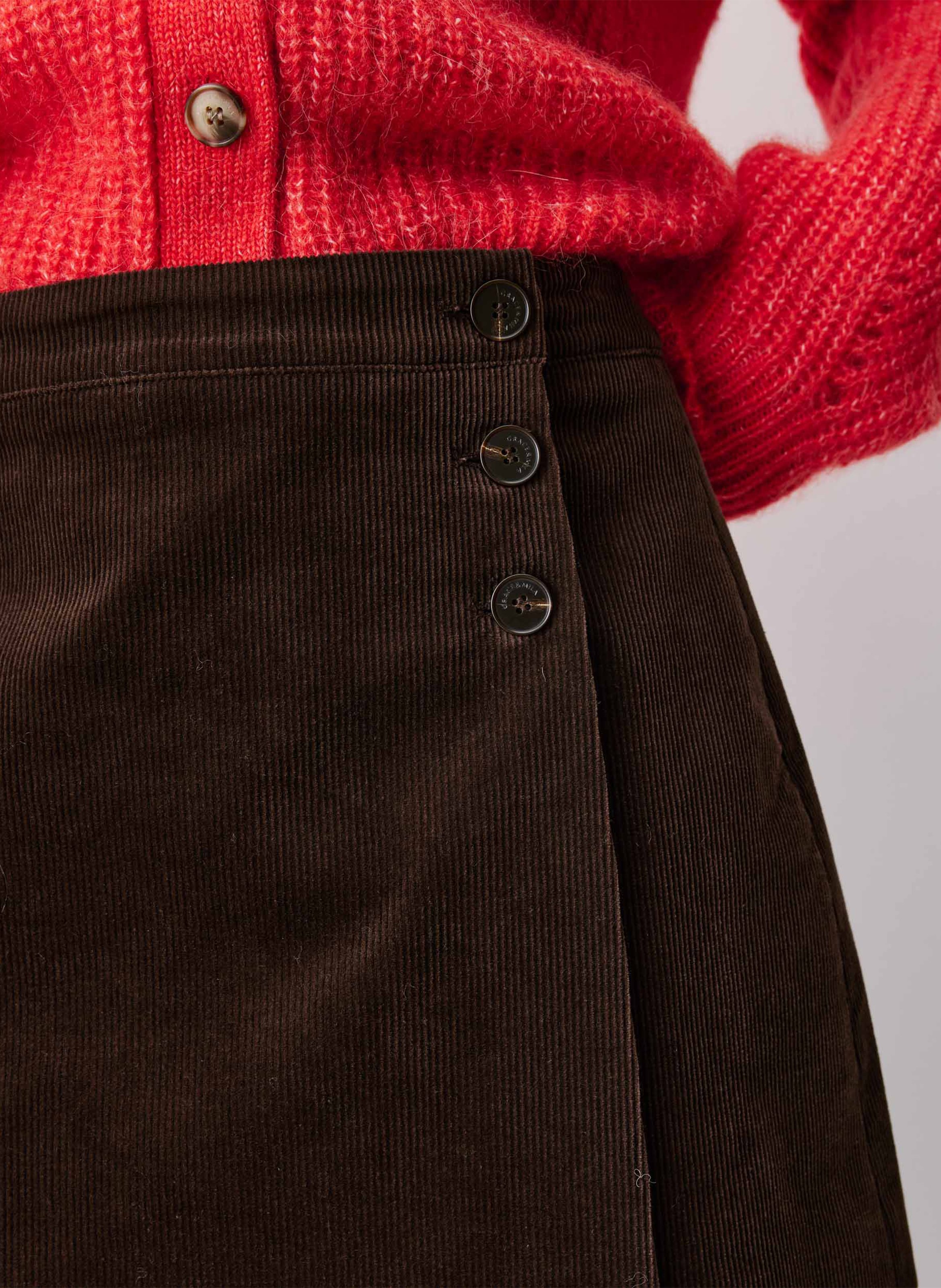 Flared stretch skirt GRACE ET MILA Brown