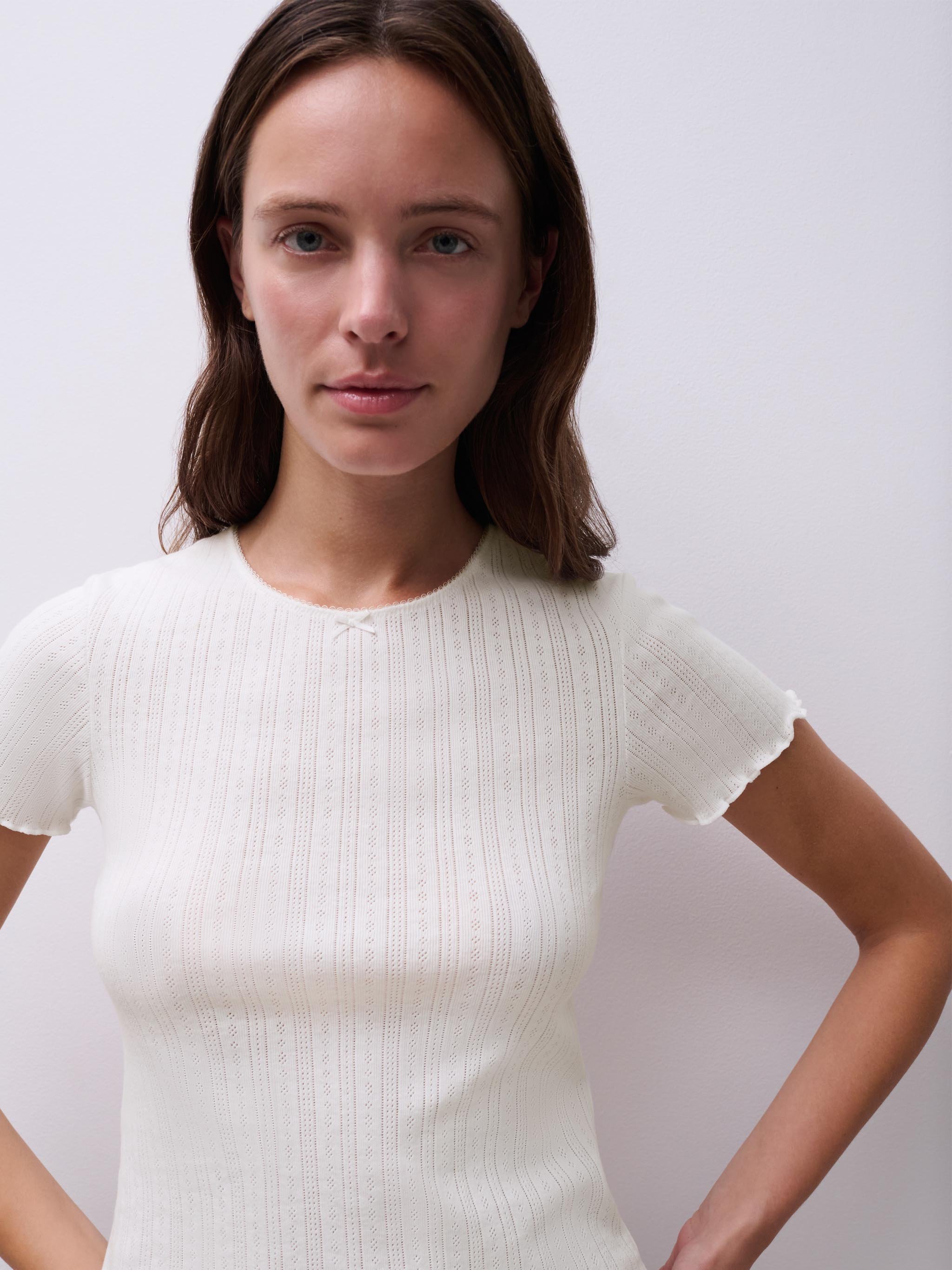 Short-sleeved T-shirt CHANTELLE PULP White