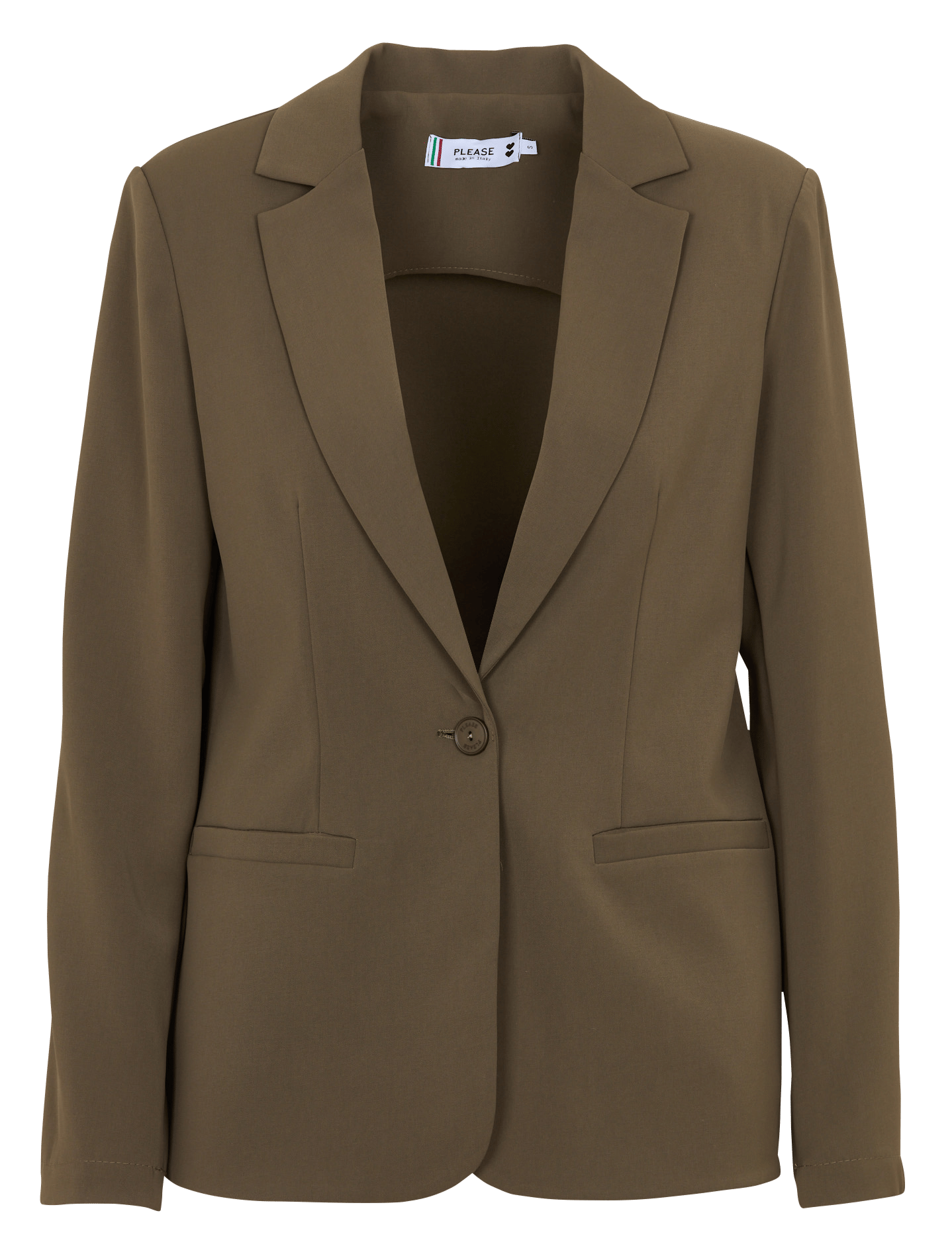 Solid tailored fluid blazer PLEASE