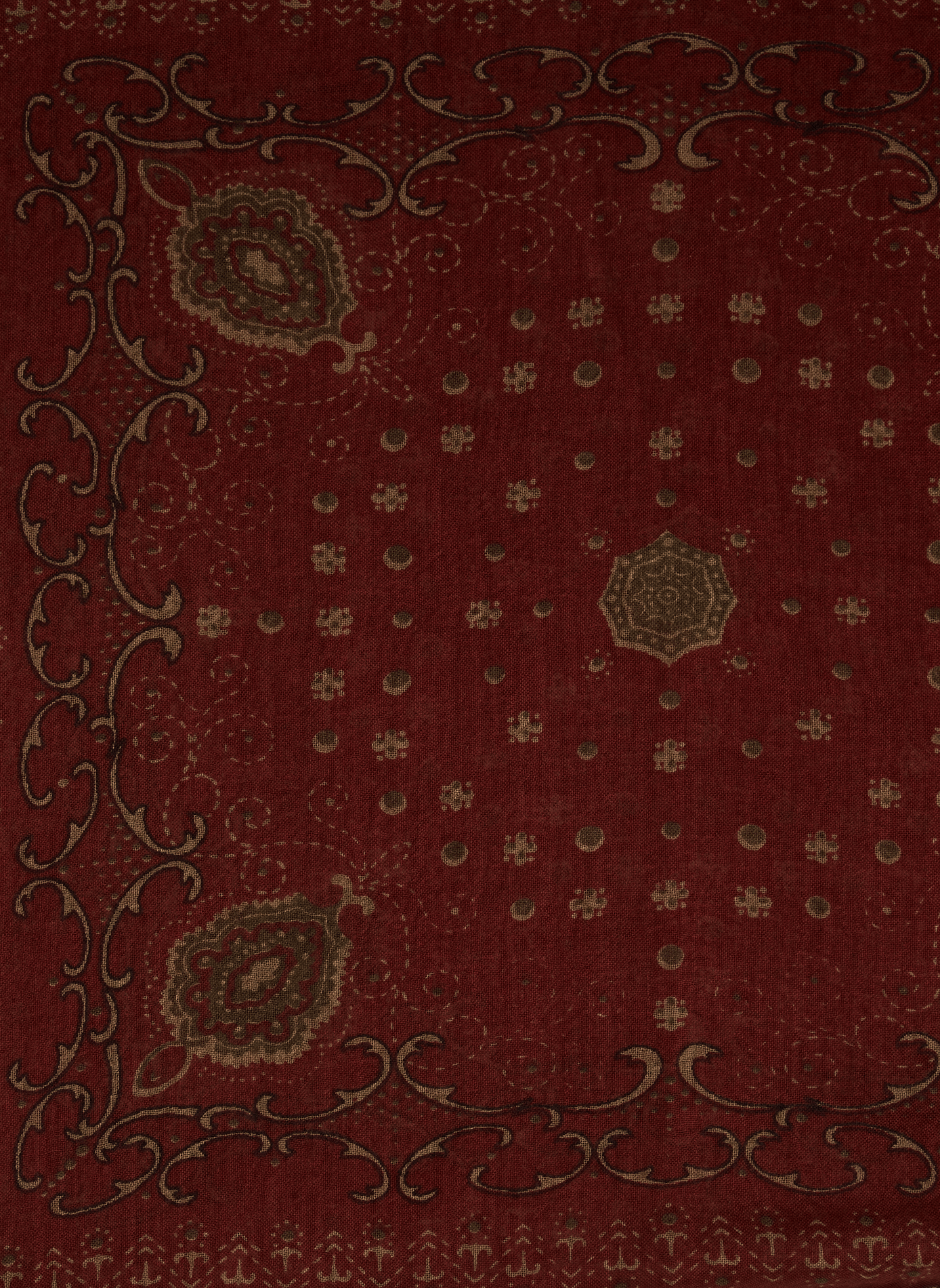 Virgin wool patterned scarf SAISON 1865 Red
