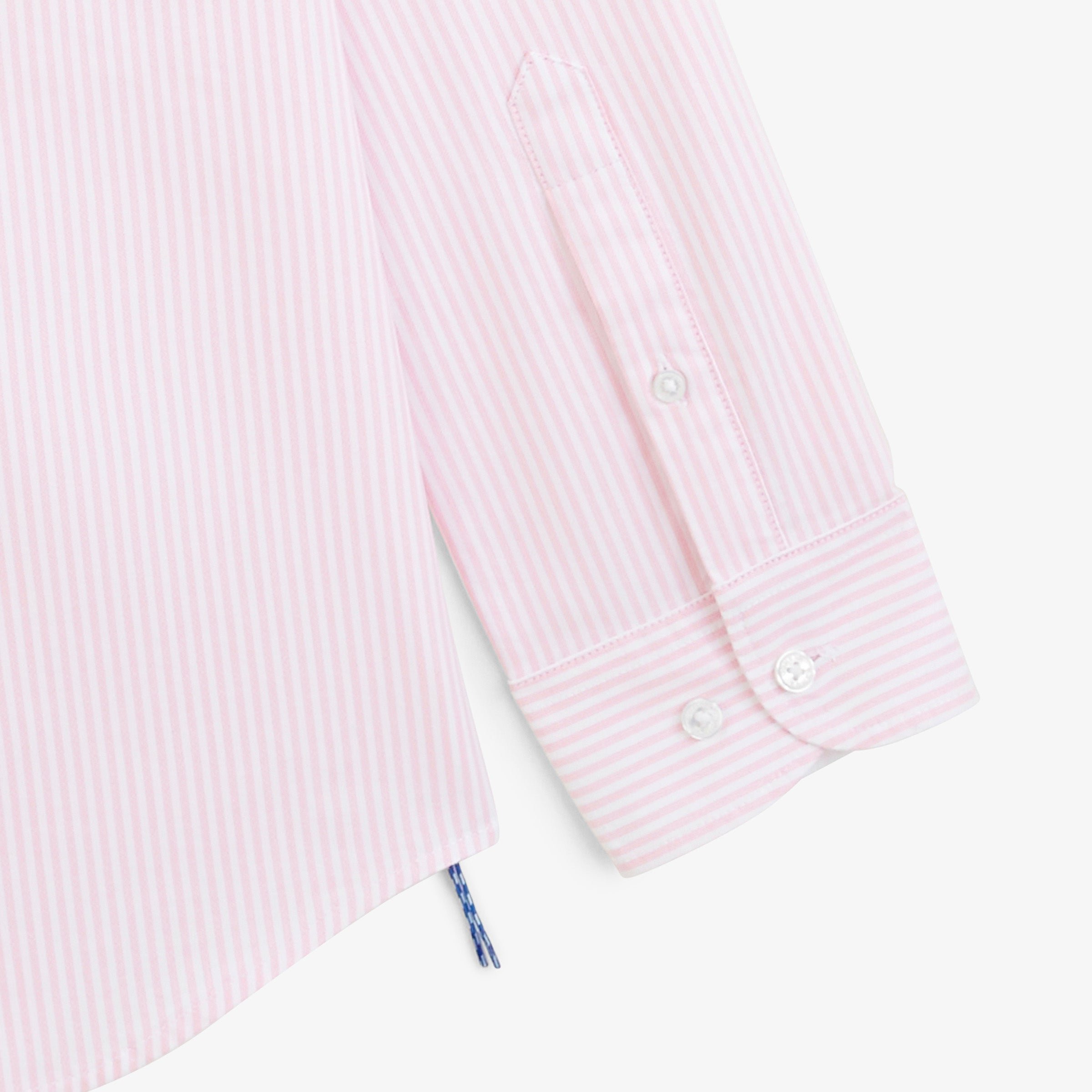 Long-sleeved oxford shirt with pink dahlia stripes by sbplay SERGE BLANCO Pink