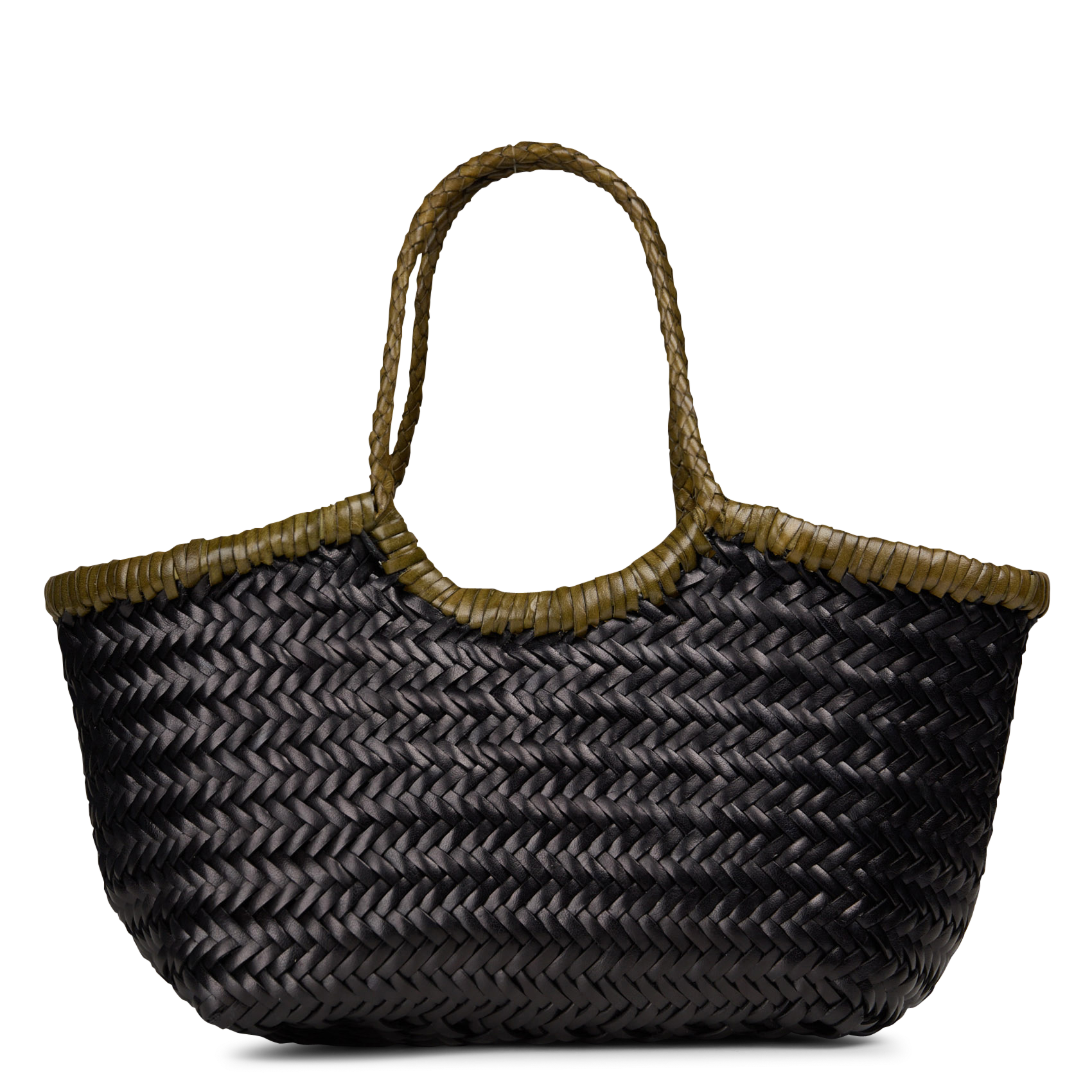 Woven leather handbag DRAGON DIFFUSION