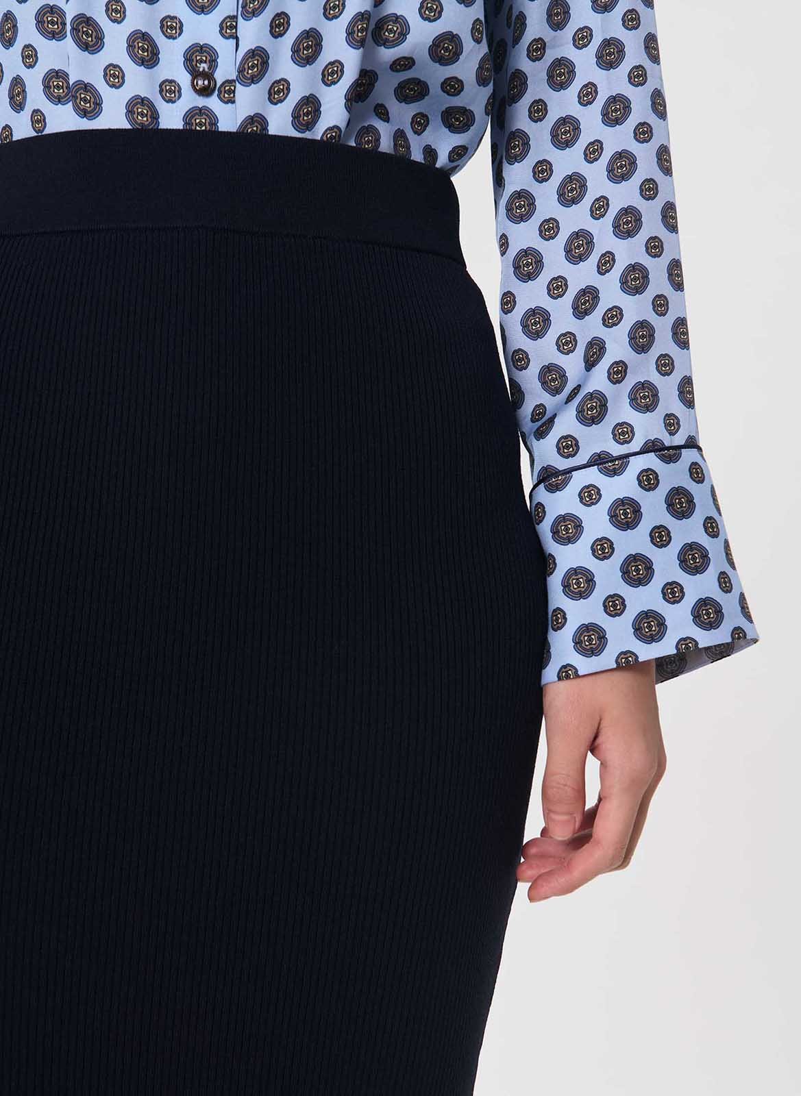 Aansluitende midi-rok in tricot TARA JARMON Blauw