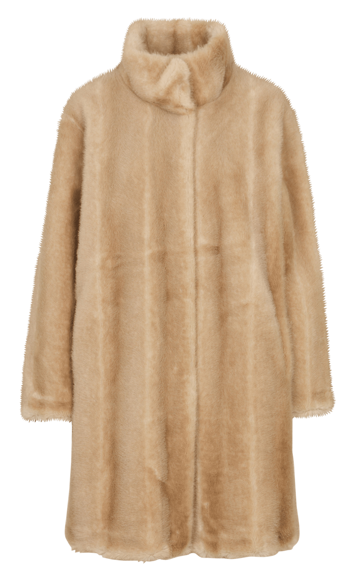Oversized high-neck faux fur-effect coat APPARIS Beige