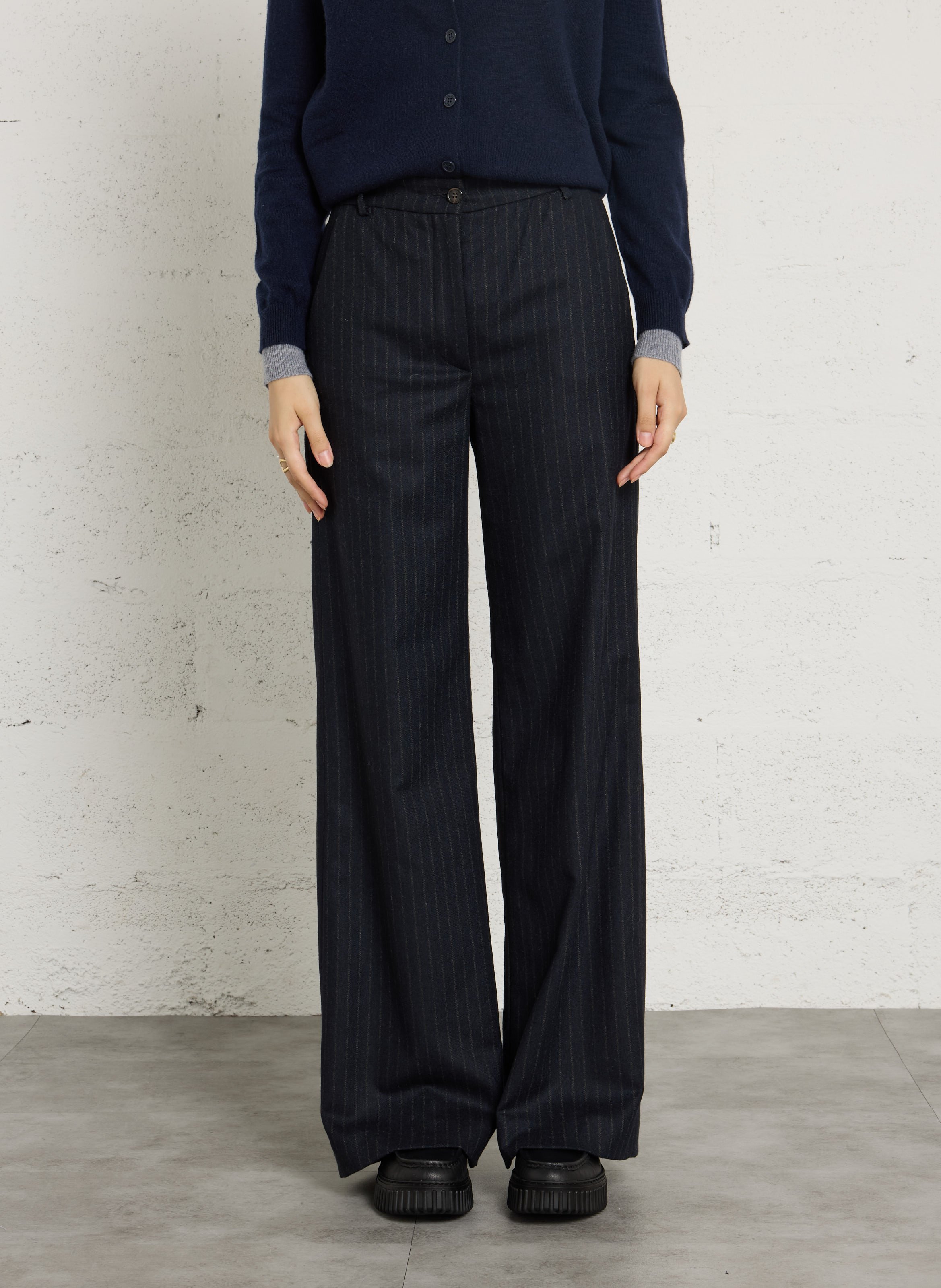 Gerade geschnittene Streifenhose HARTFORD Blau