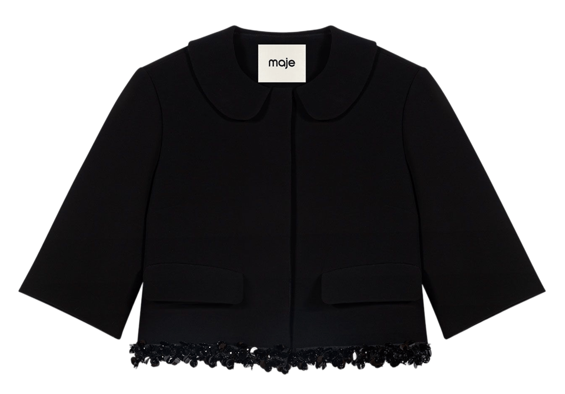 Veste courte boutonnée MAJE Noir