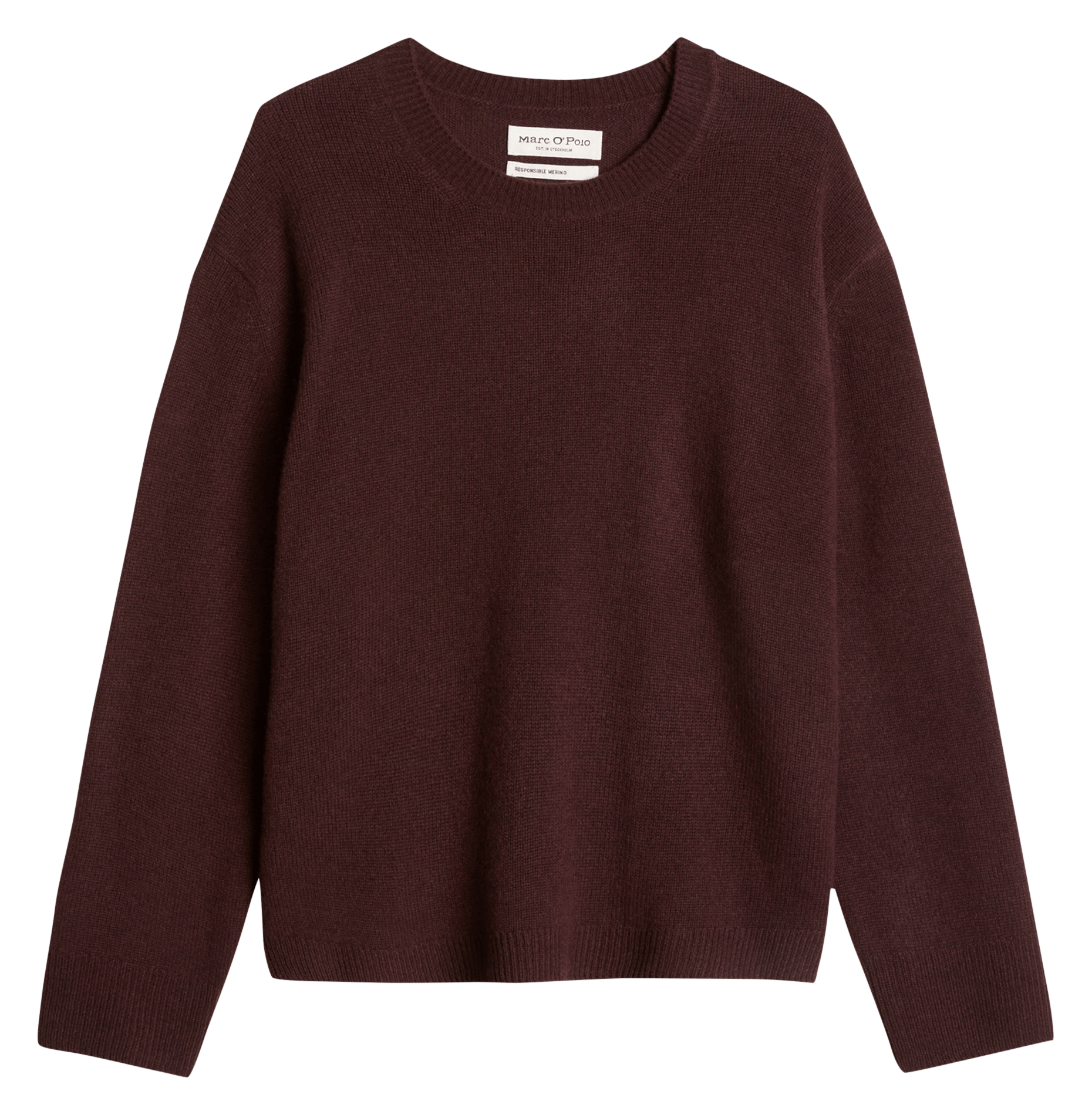 Pull col rond en laine MARC O'POLO Rouge