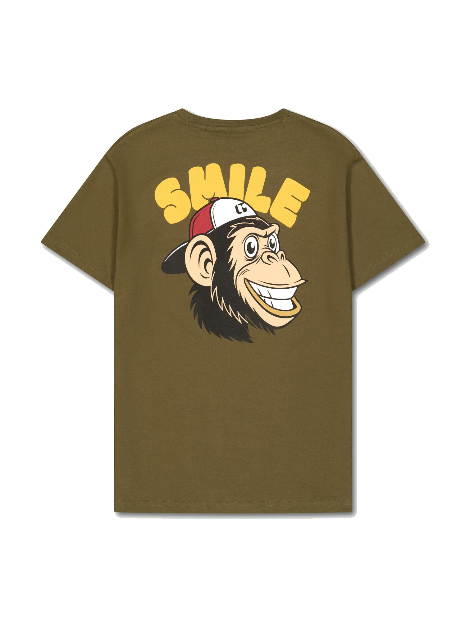 Printed round-neck T-shirt LE TEMPS DES CERISES Khaki