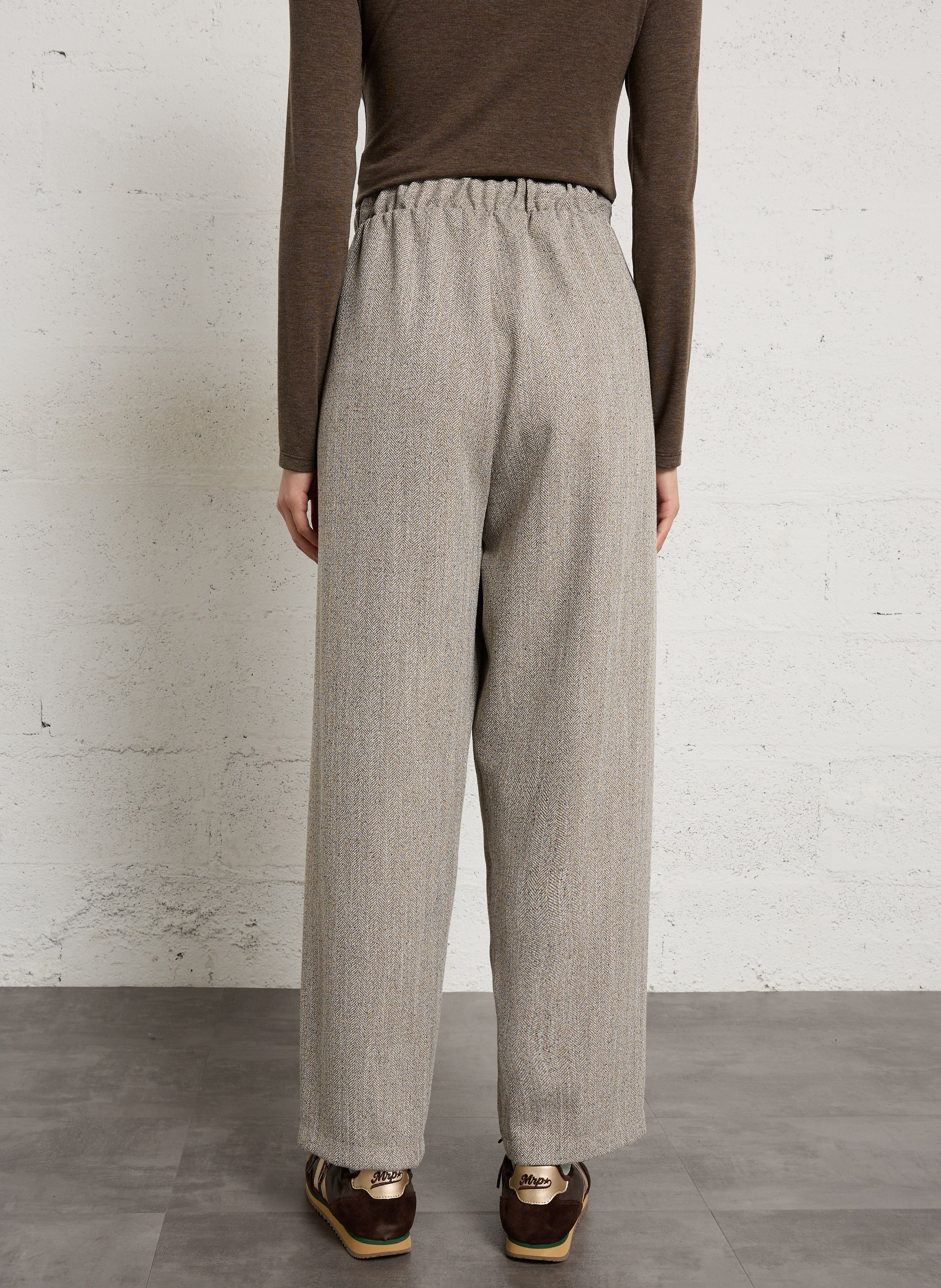 Wide-leg pants PLEASE Brown