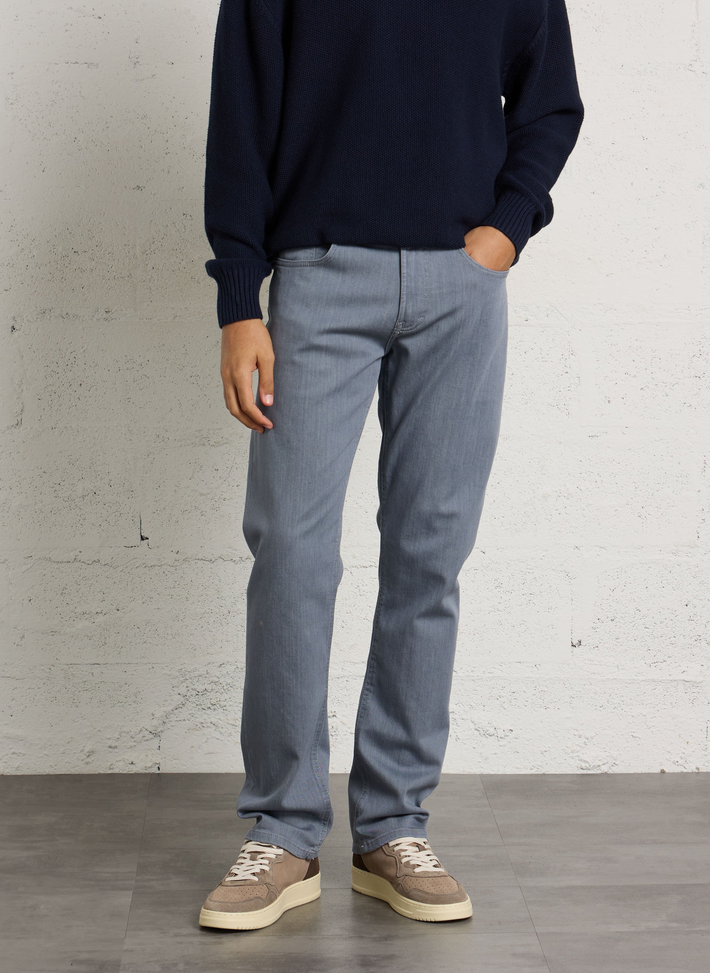 Straight Cut Jeans aus Baumwoll-Mix IKKS Blau