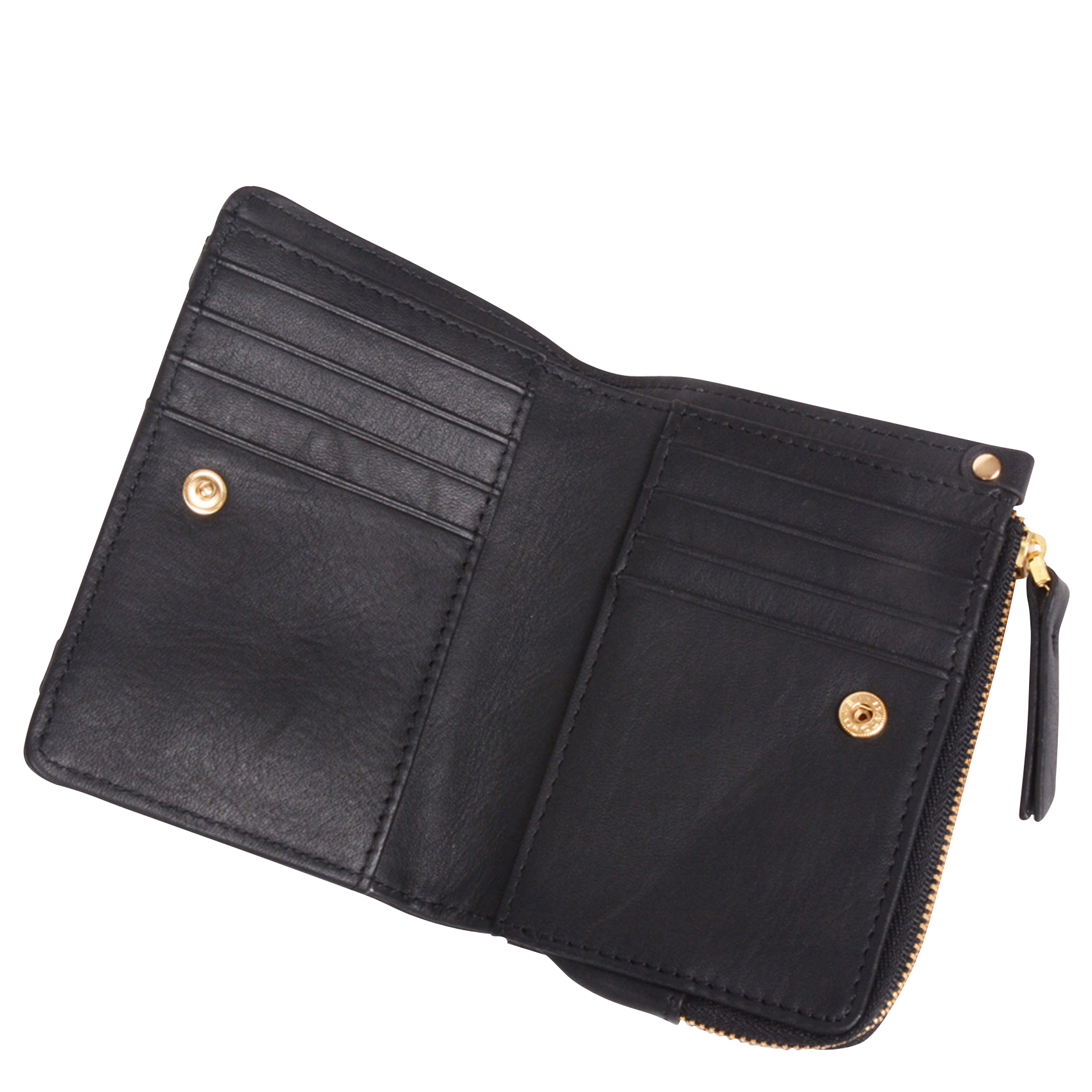 Portefeuille en cuir  NAT & NIN Noir