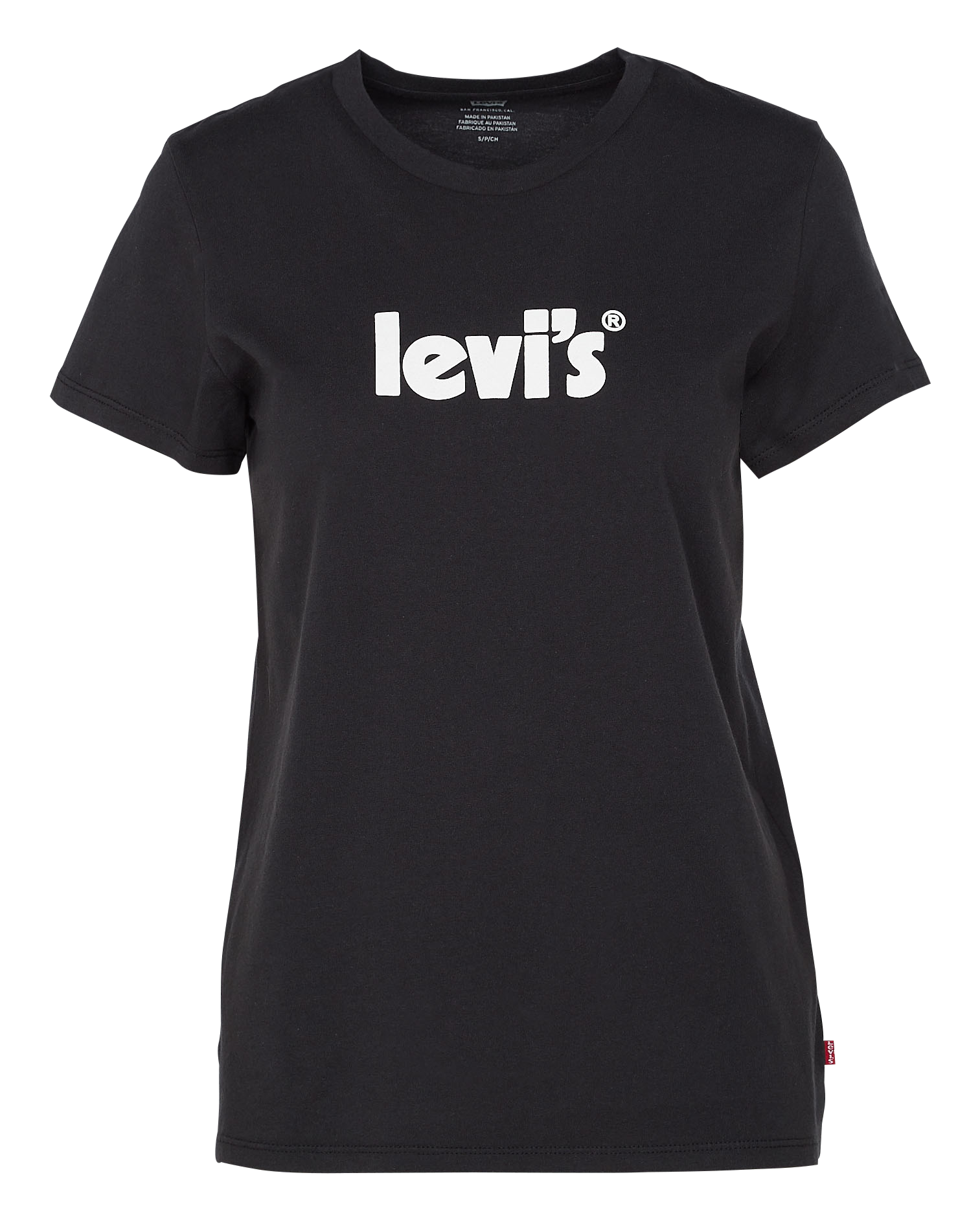 Tee-shirt col rond sérigraphié en coton  LEVI'S Noir