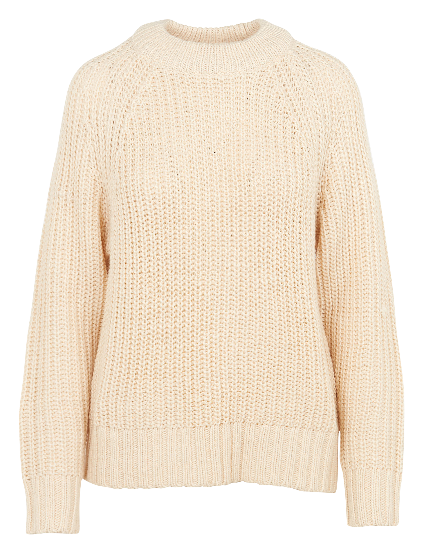 Round-neck Mixed-knit Sweater Sandshell Object - Women - 23039475-13 ...