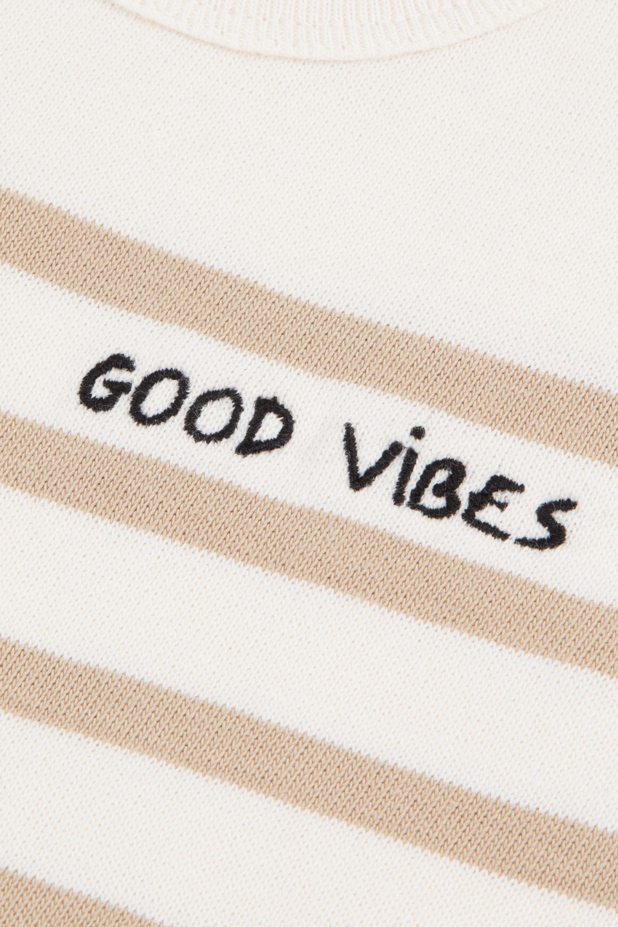 ?Good Vibes" bodysuit in organic cotton White