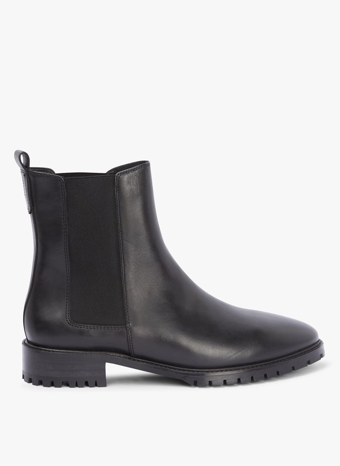 Black Leather ankle boots