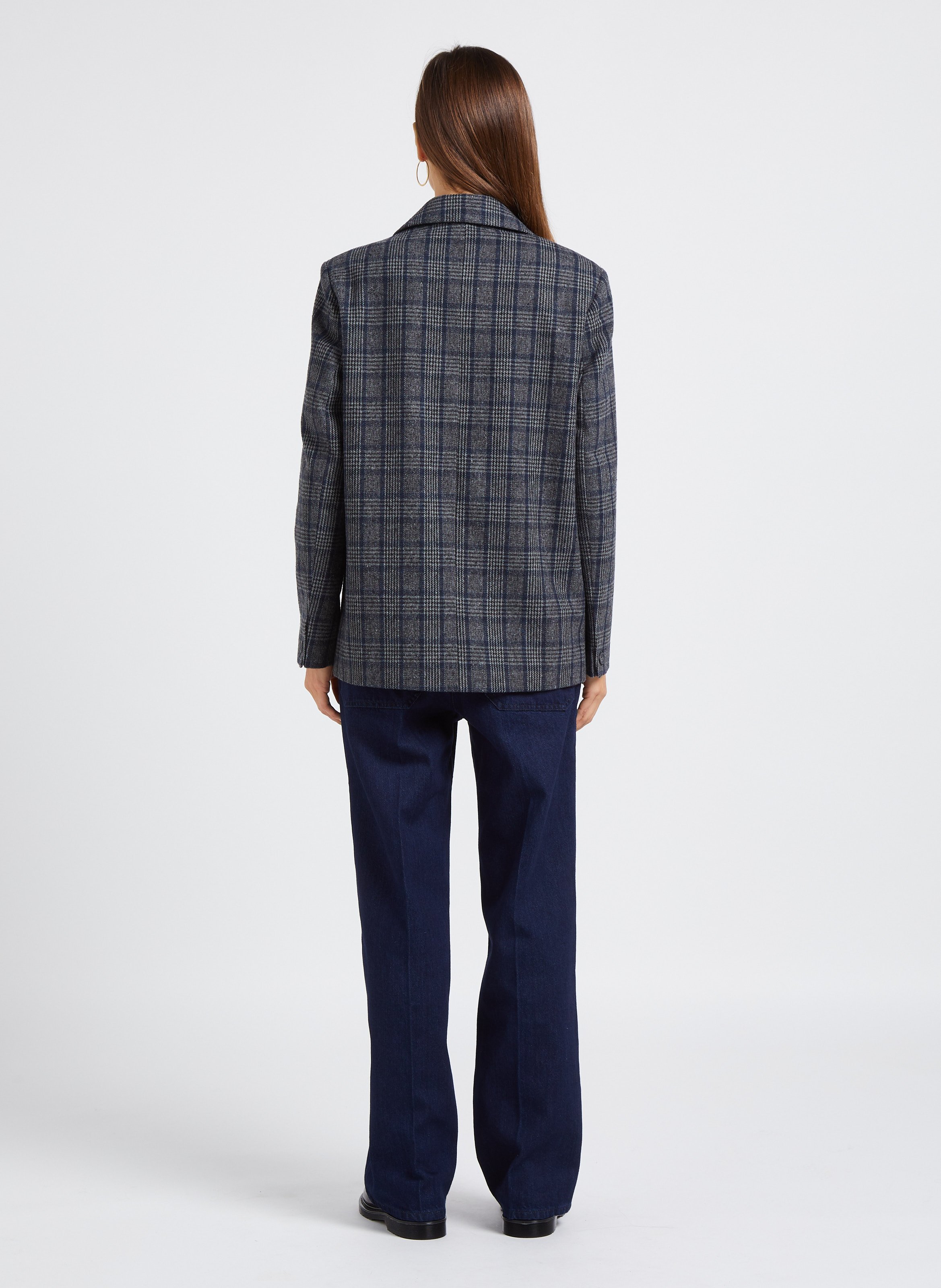 Blazer col tailleur   SWILDENS Bleu