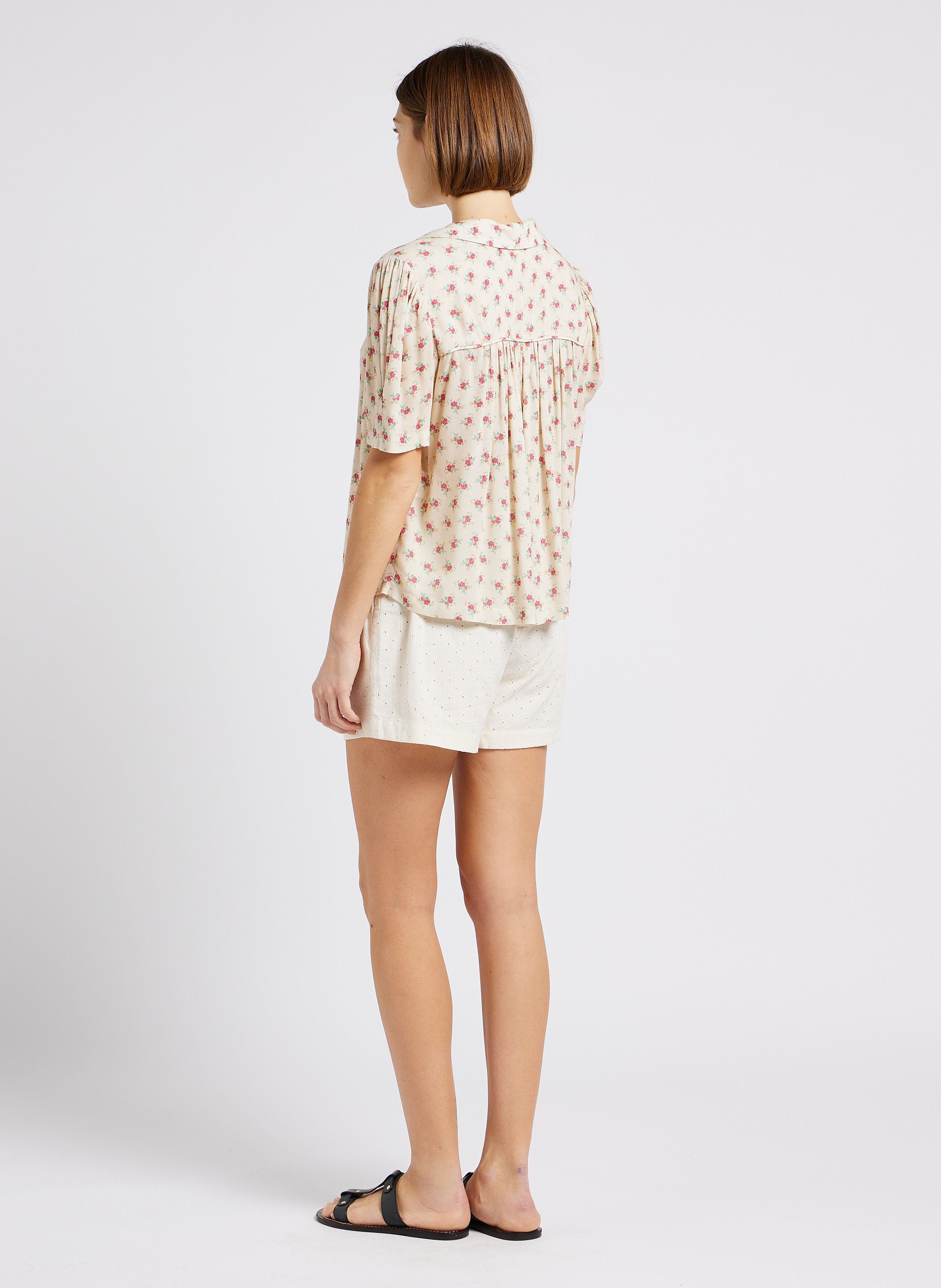 Short droit en coton EMILE ET IDA Blanc