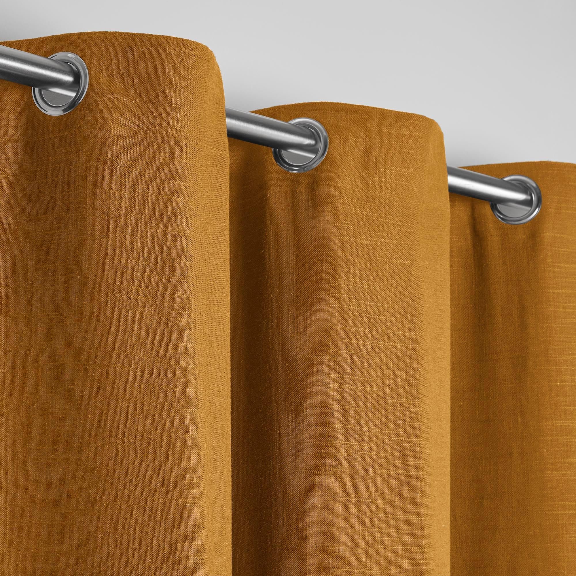 Lined black-out curtain with eyelets MADURA Yellow