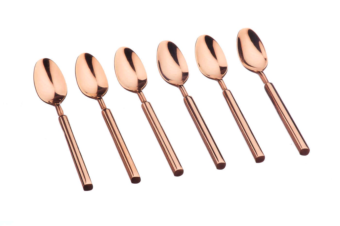Set of 6 small spoons BJORN Red