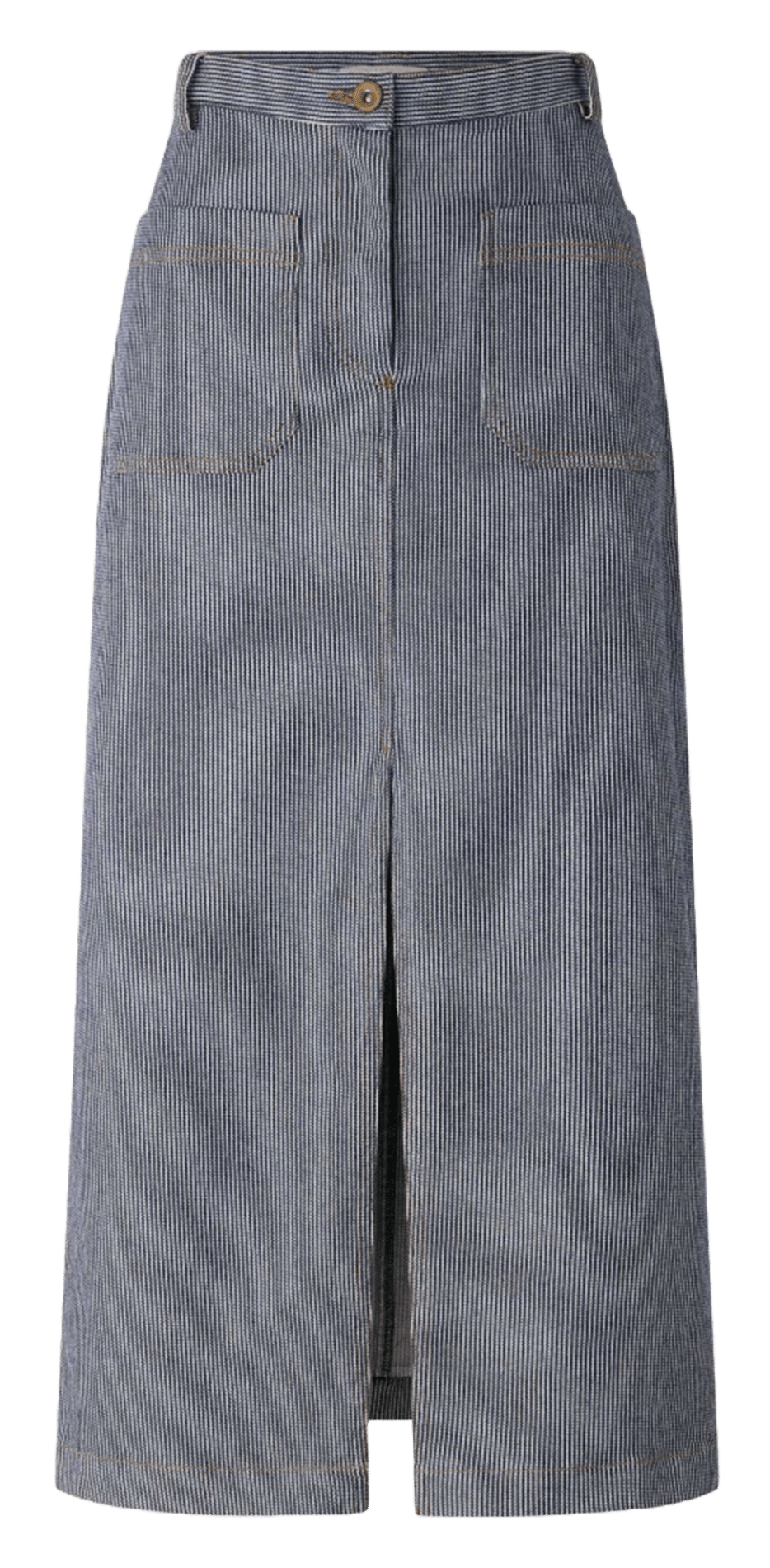 Jupe midi droite en coton mélangé SESSUN Bleu