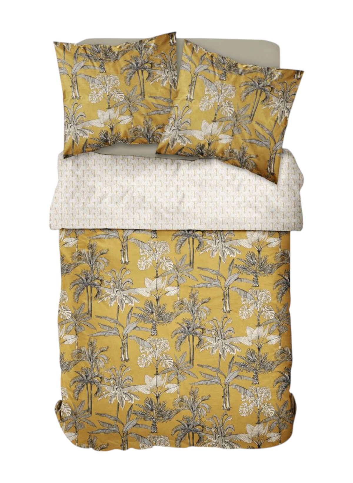 Printed cotton bed set TODAY LINGE DE MAISON Yellow