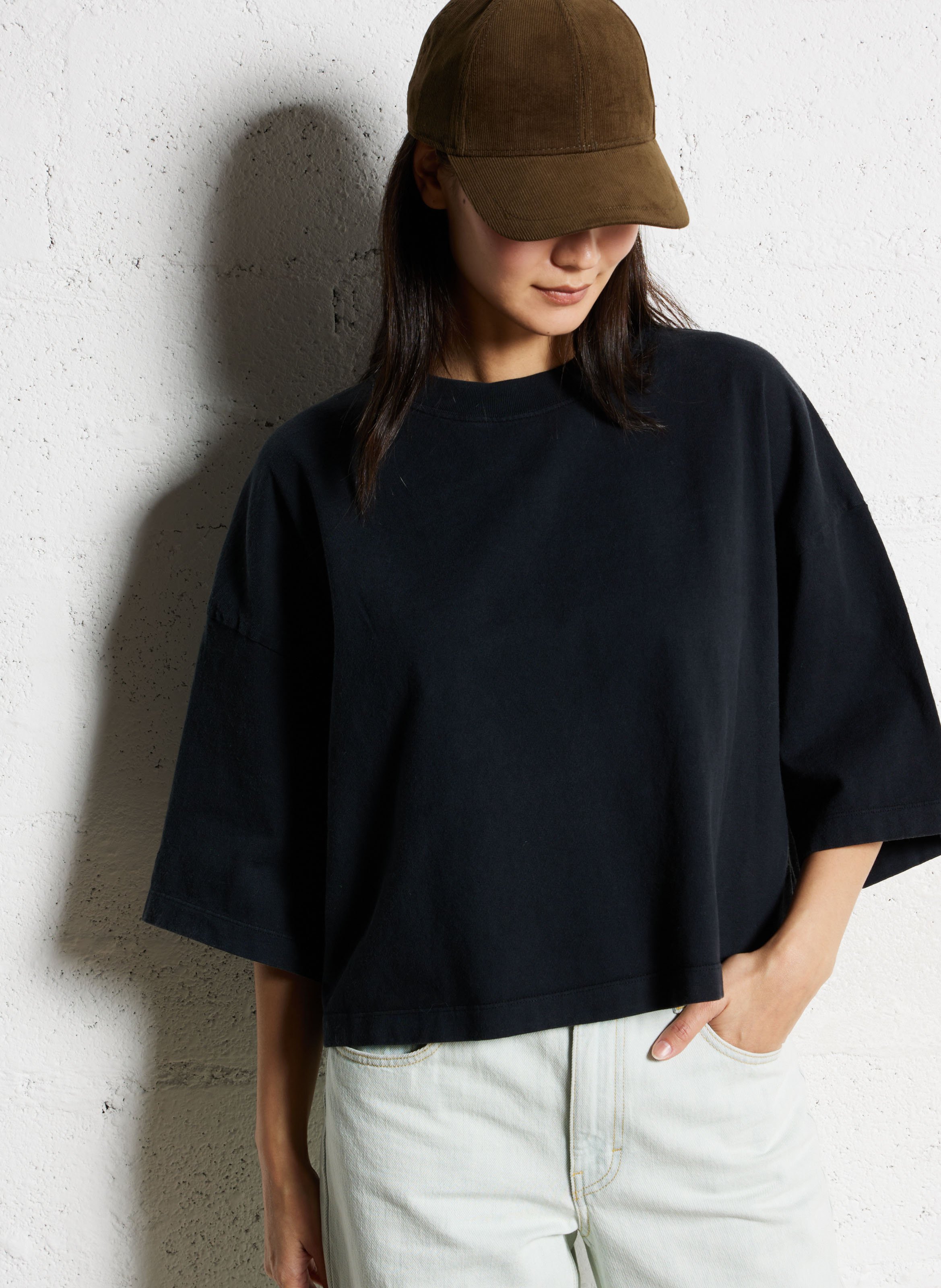 Oversized cotton T-shirt AMERICAN VINTAGE Black