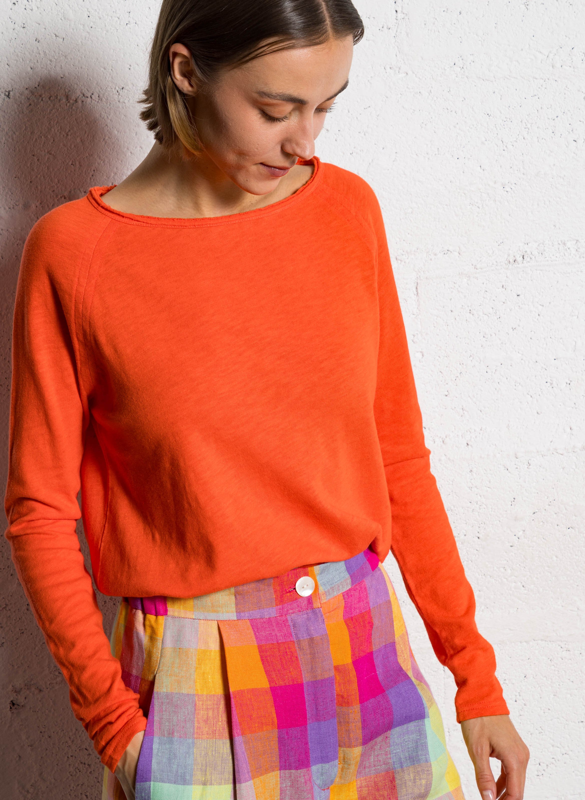 Boat-neck cotton T-shirt AMERICAN VINTAGE