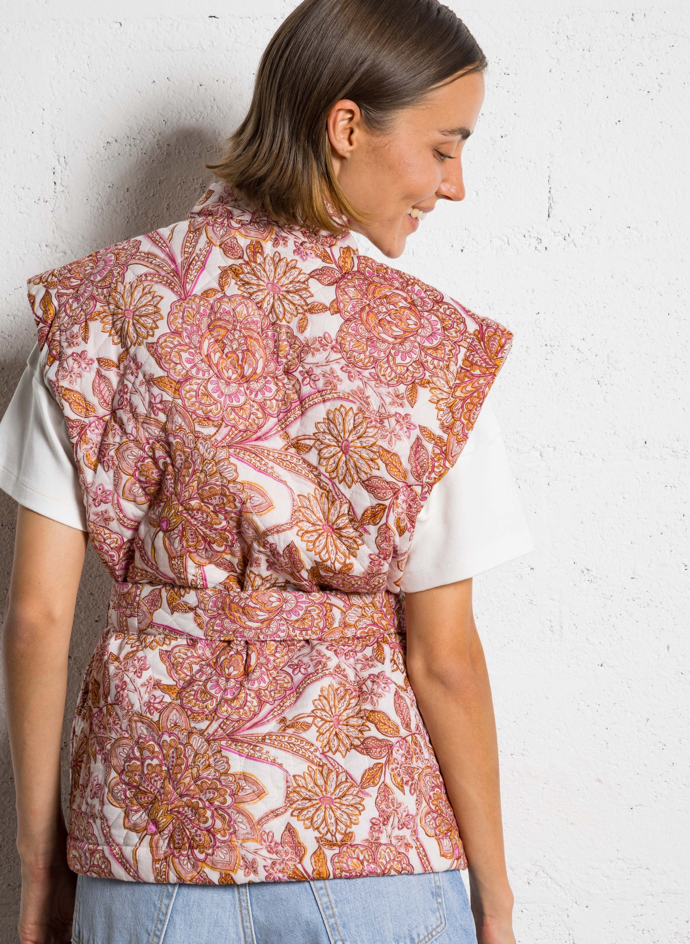 Straight-cut printed cotton jacket LA PETITE ETOILE Multicolored