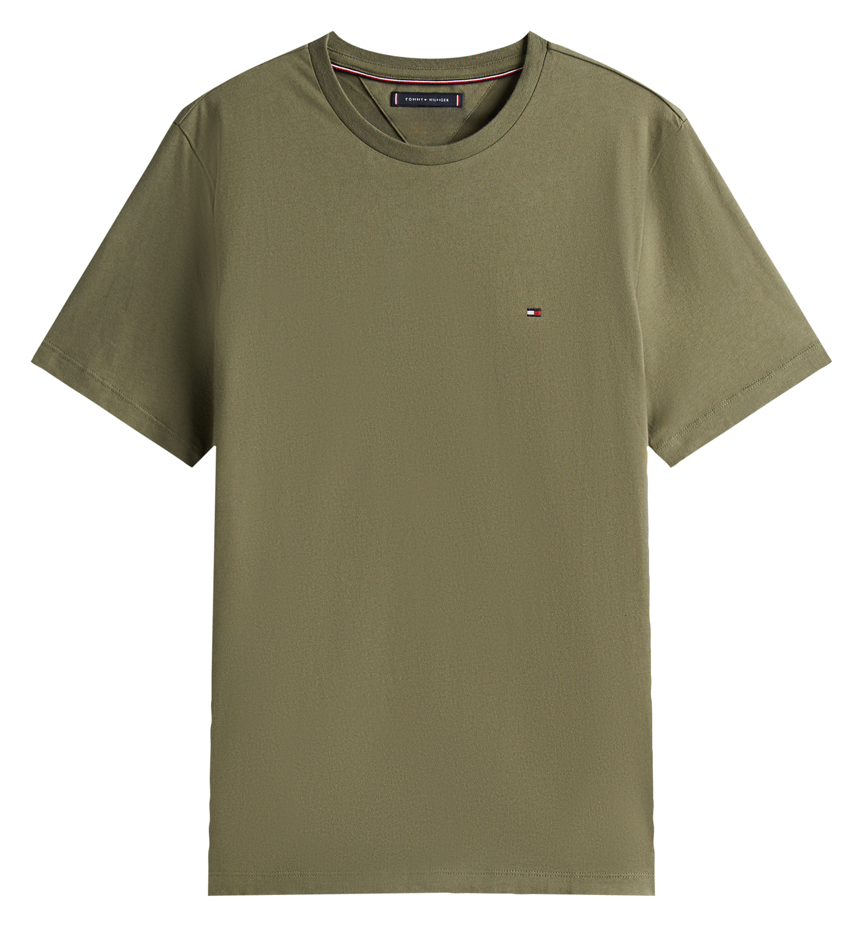 Round-neck cotton T-shirt  Battle green