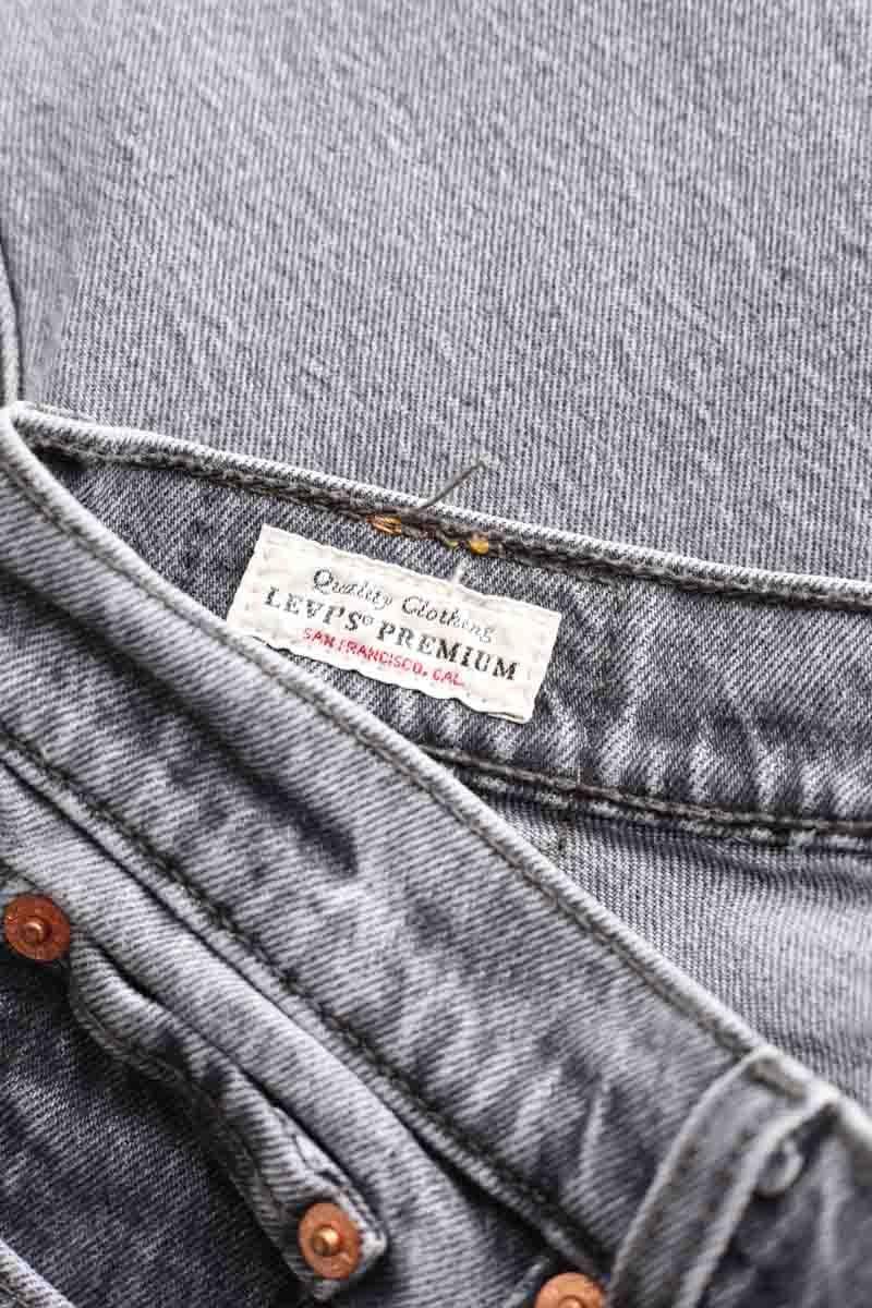Cotton straight jeans LEVI'S - Seconde main Grey