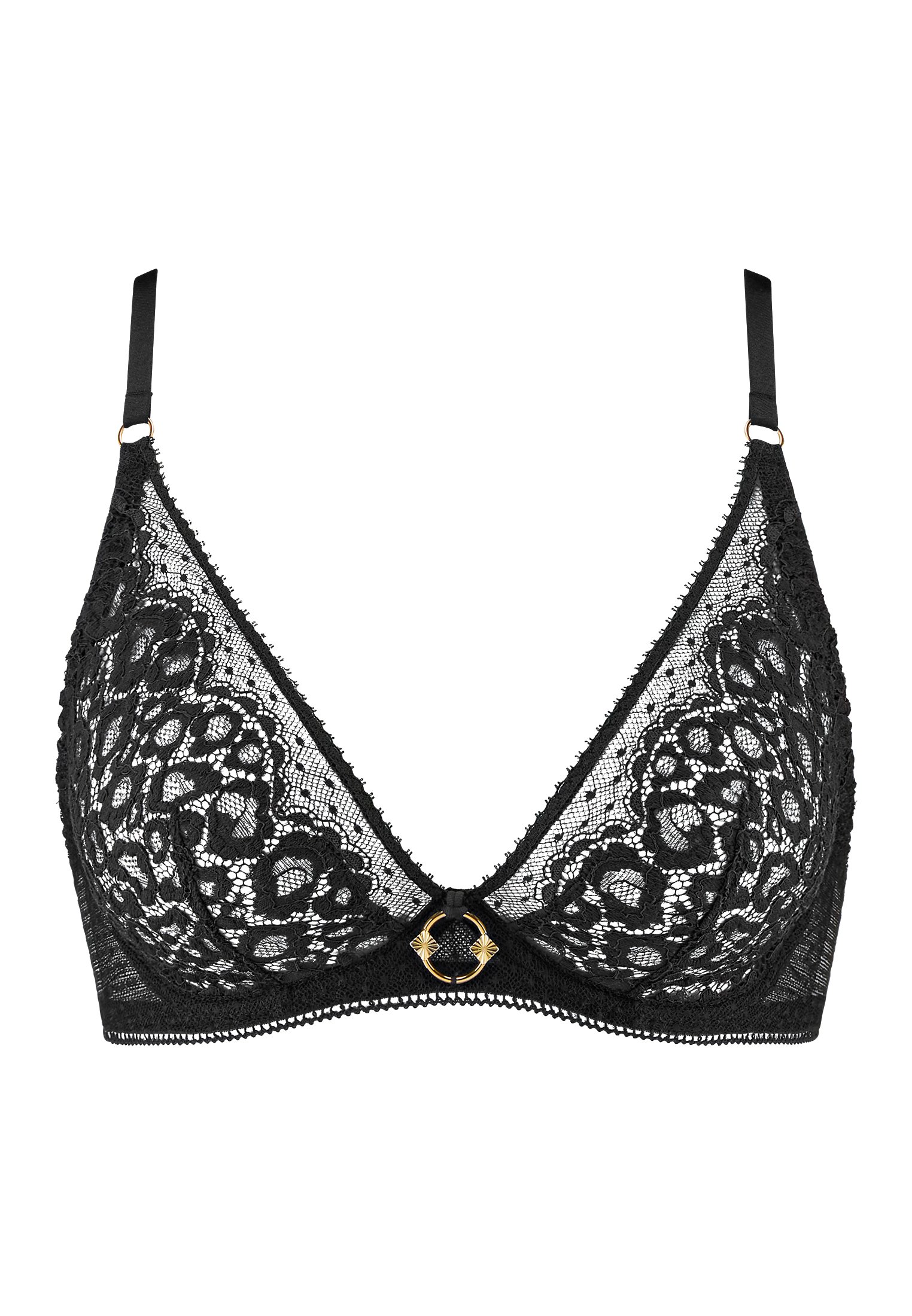 A la Folie kohl black underwired triangle bra AUBADE Black