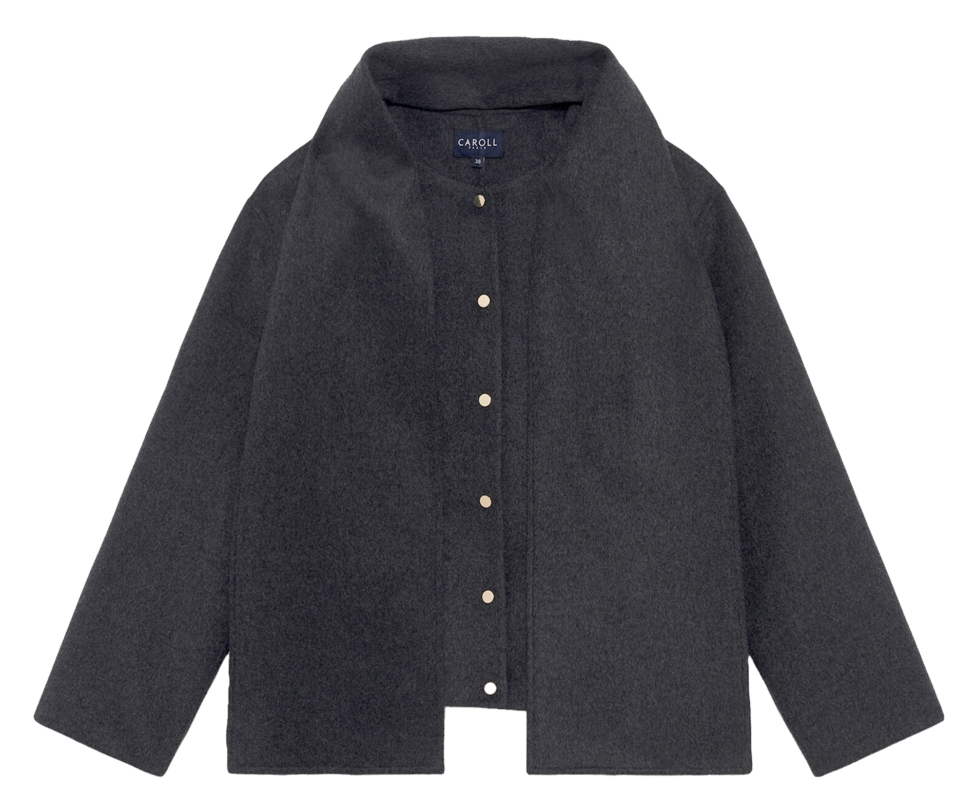 Straight jacket in recycled blended wool CAROLL Grey