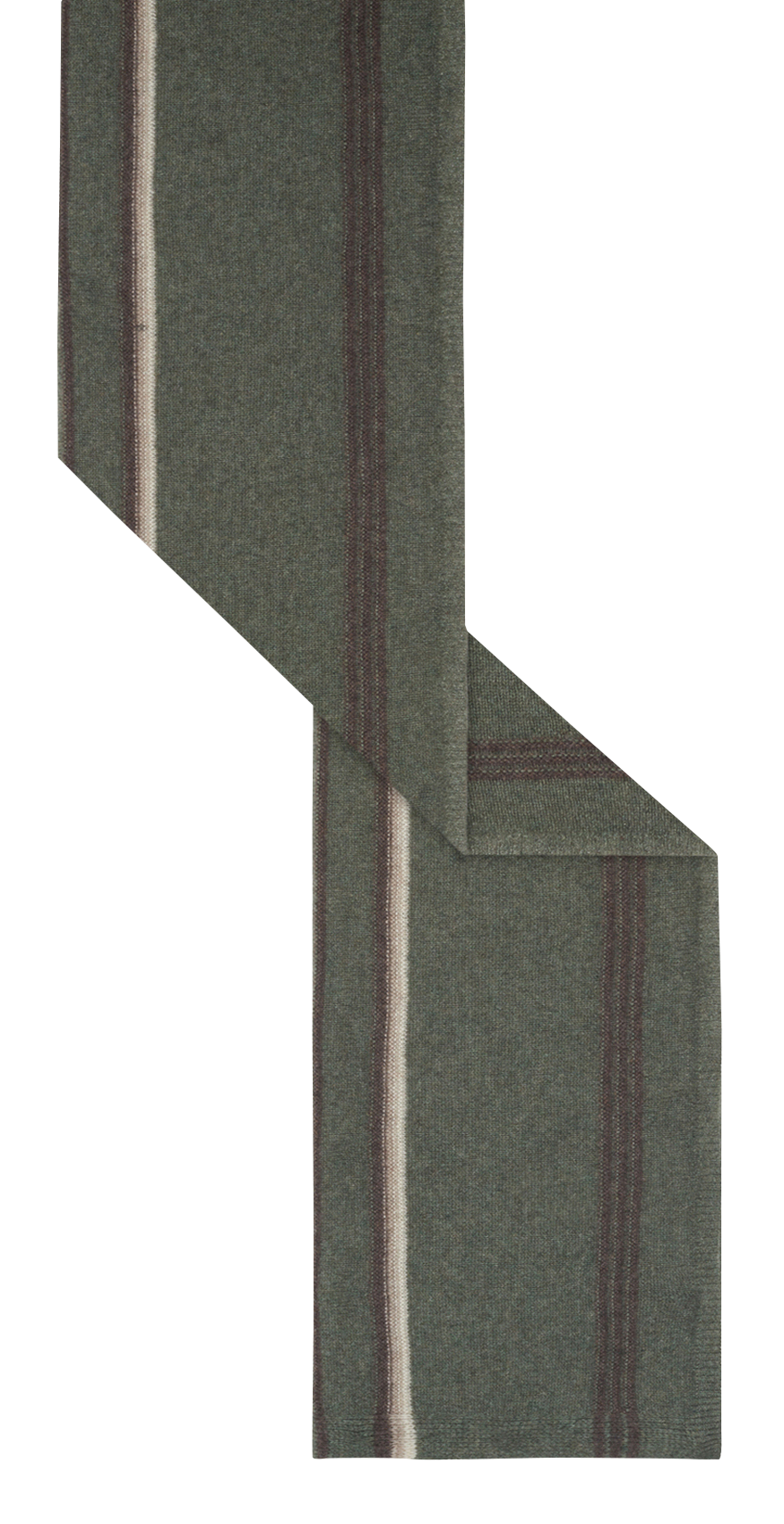 Echarpe rayée en cachemire GERARD DAREL Kaki