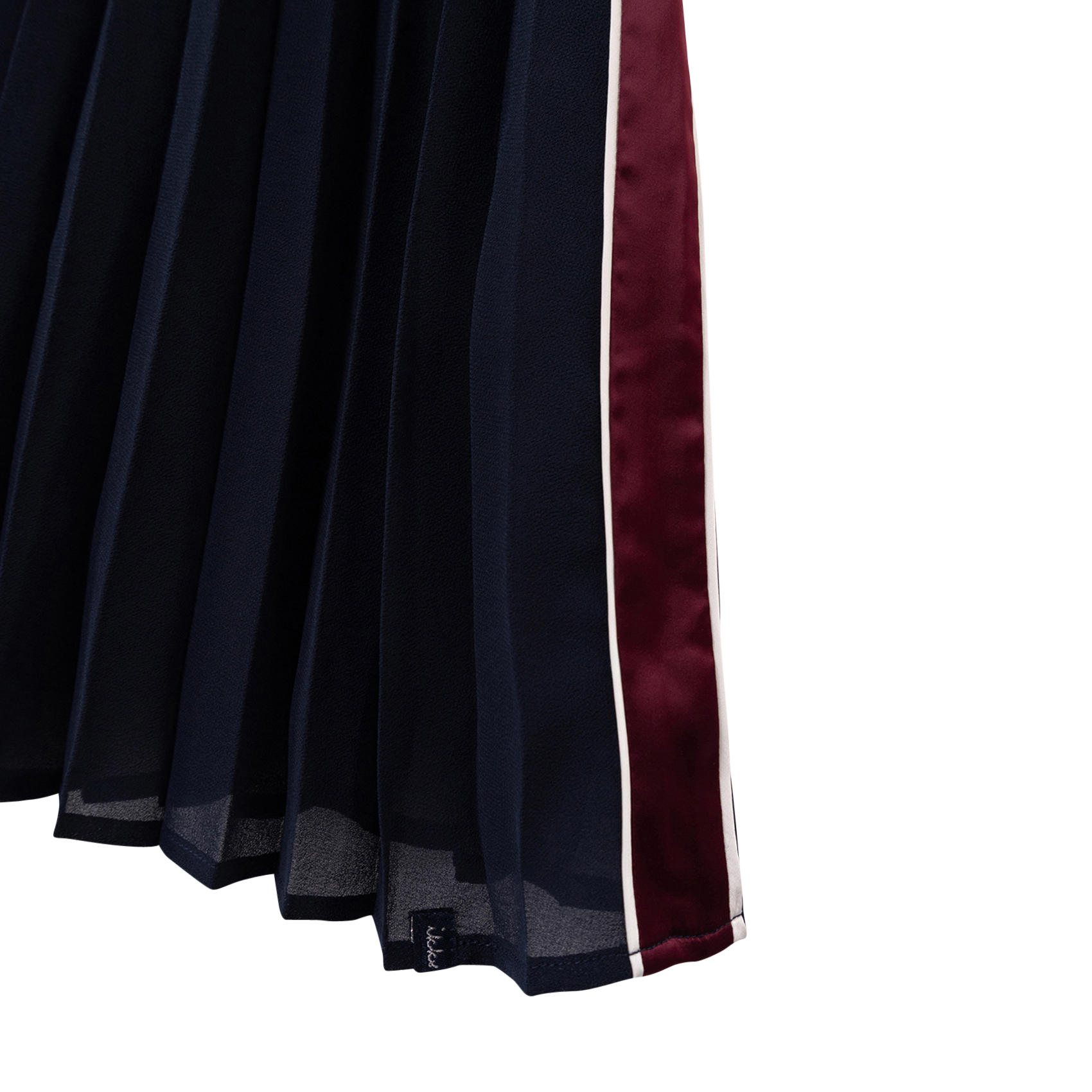 Jupe longue plissée rayures côtés IKKS JUNIOR Bleu