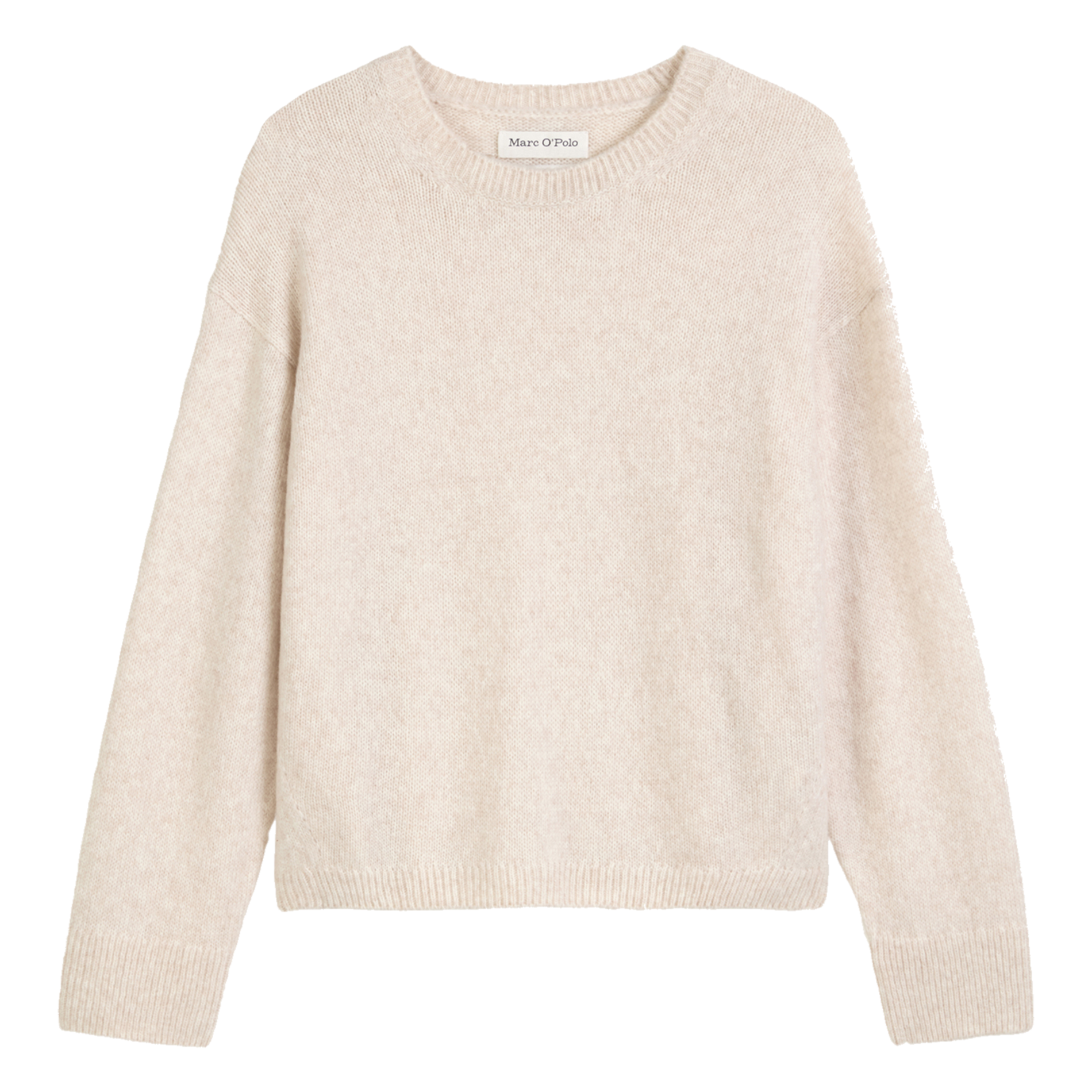 Jersey corto con cuello de lúrex MARC O'POLO Beige