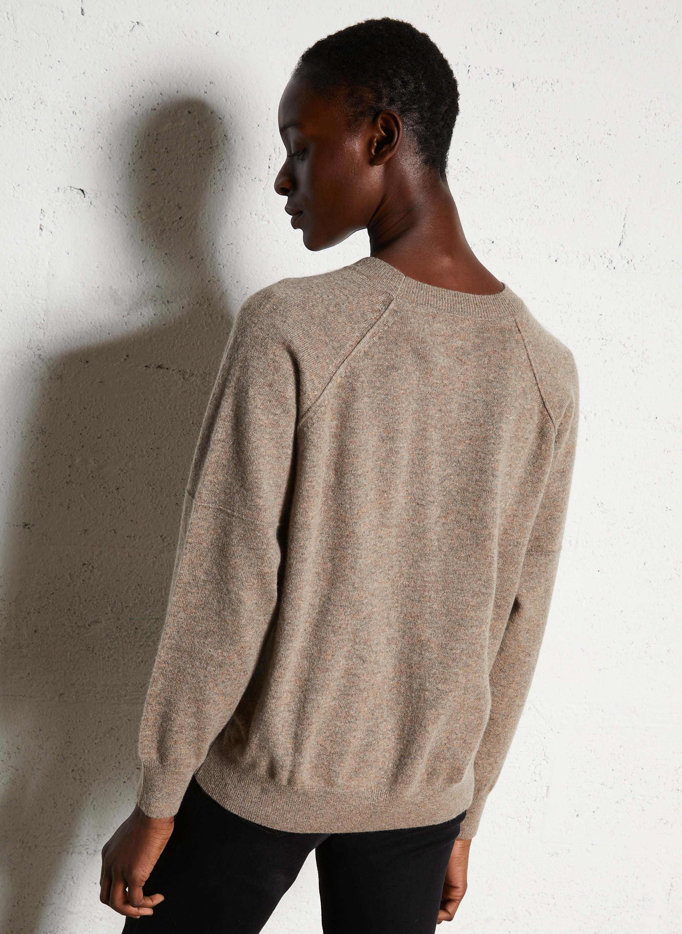 Belted cashmere sweater MAISON 123 Beige