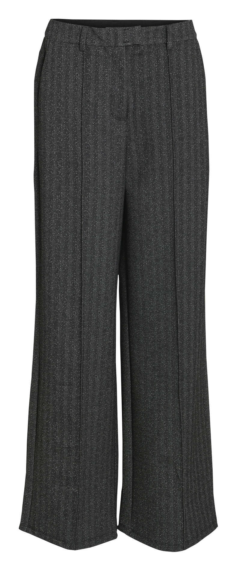 Pantalon flare taille haute rayé VILA Gris