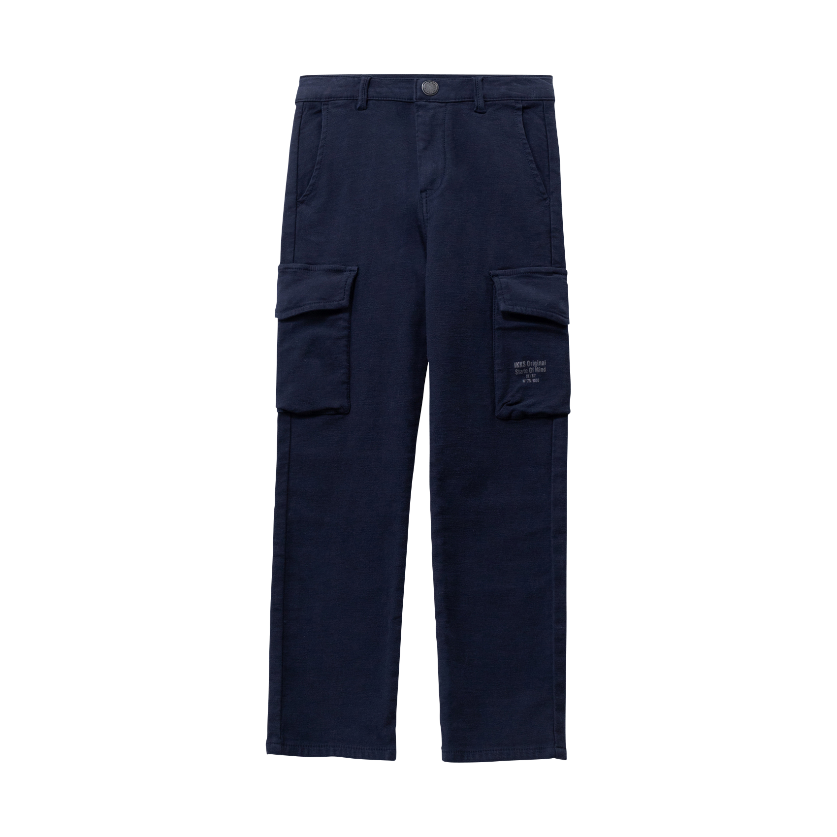 Pantalon droit en coton mélangé IKKS JUNIOR Bleu