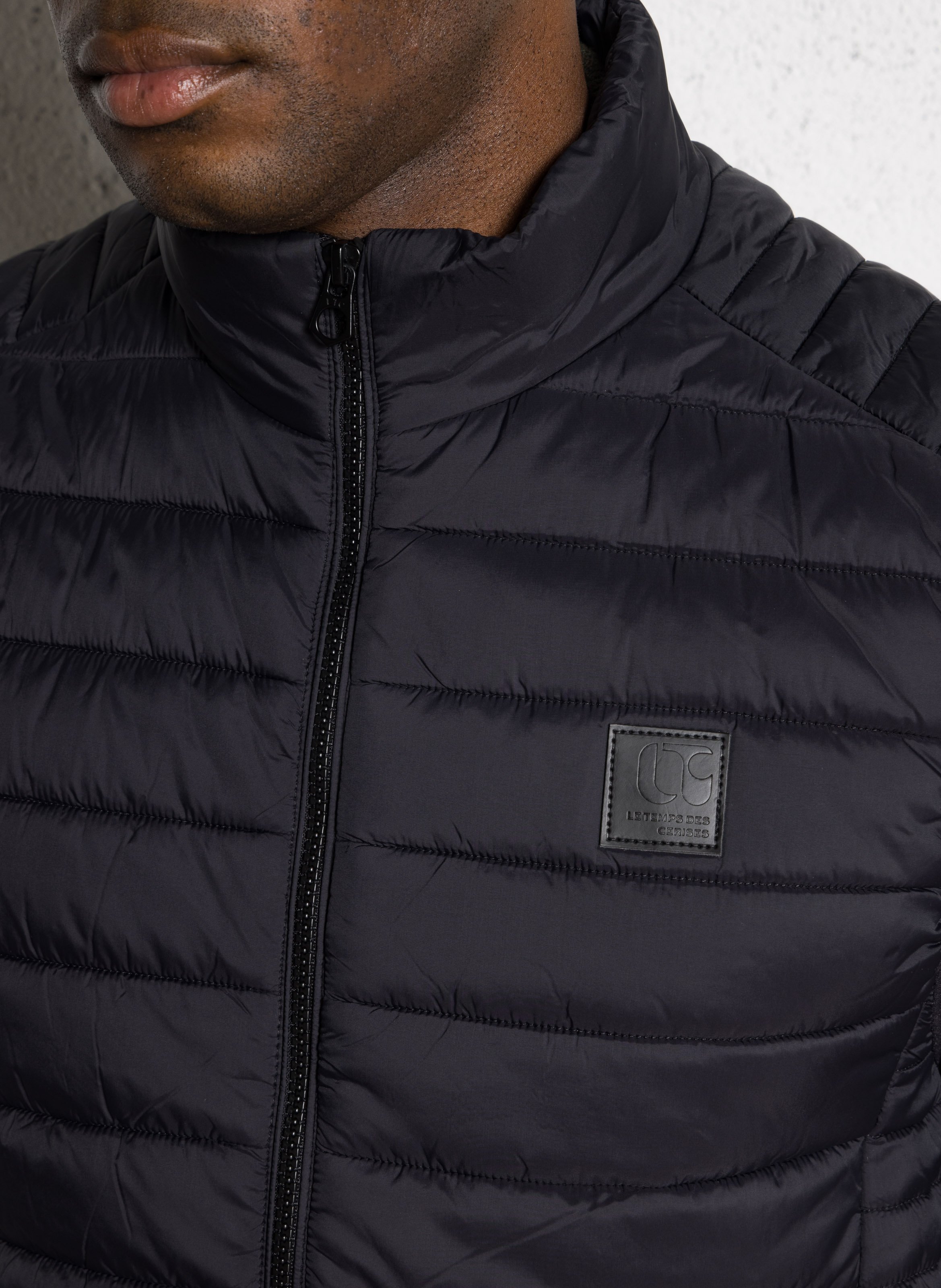 Oversized padded jacket with high neck LE TEMPS DES CERISES Black