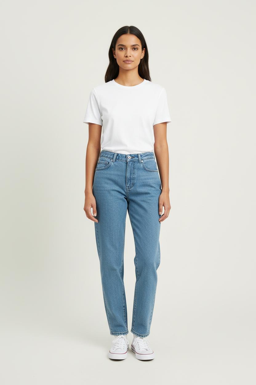 Cropped slim jeans with studs INES DE LA FRESSANGE - Seconde main Blue