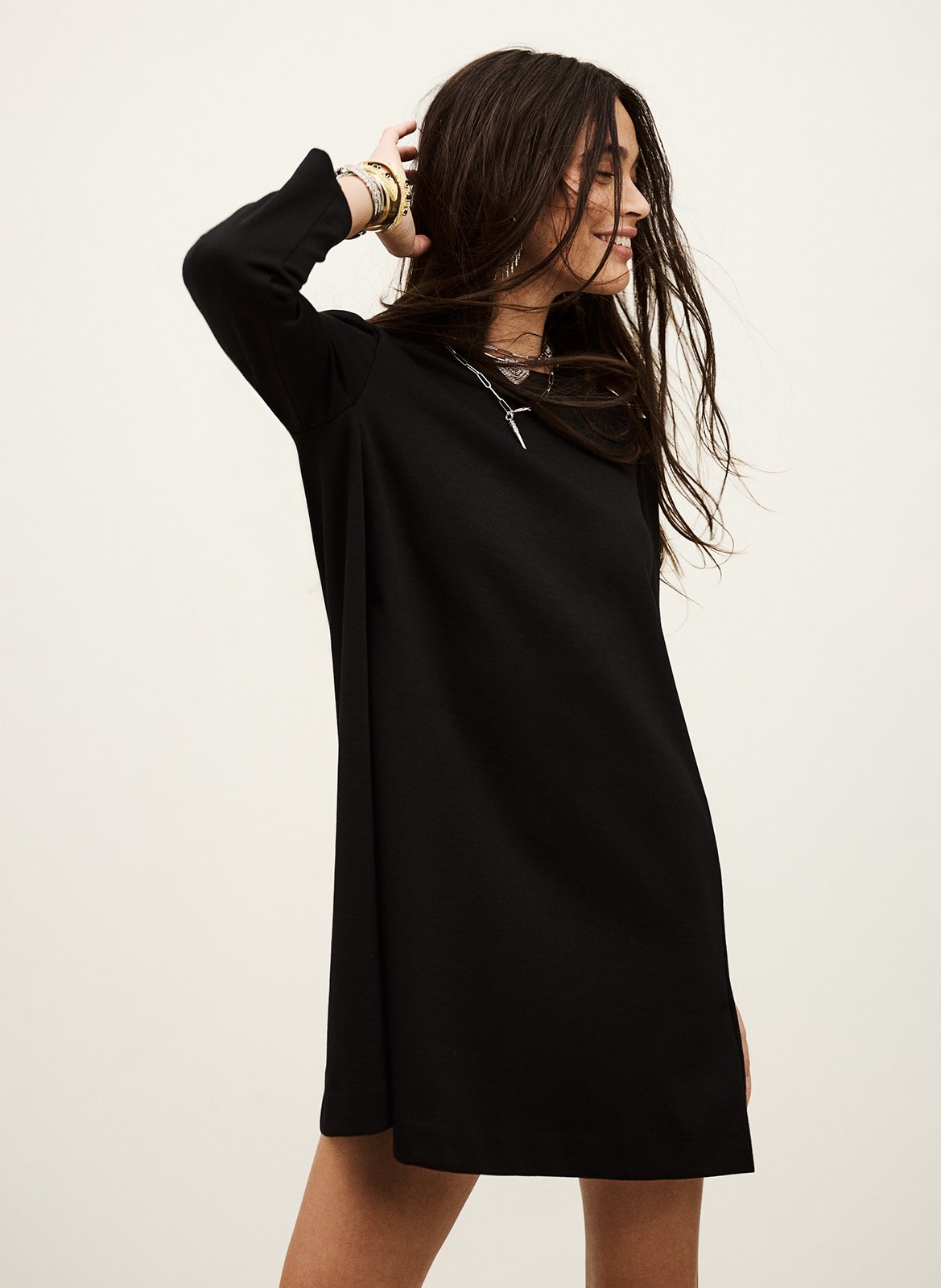 Robe courte col rond BA&SH Noir
