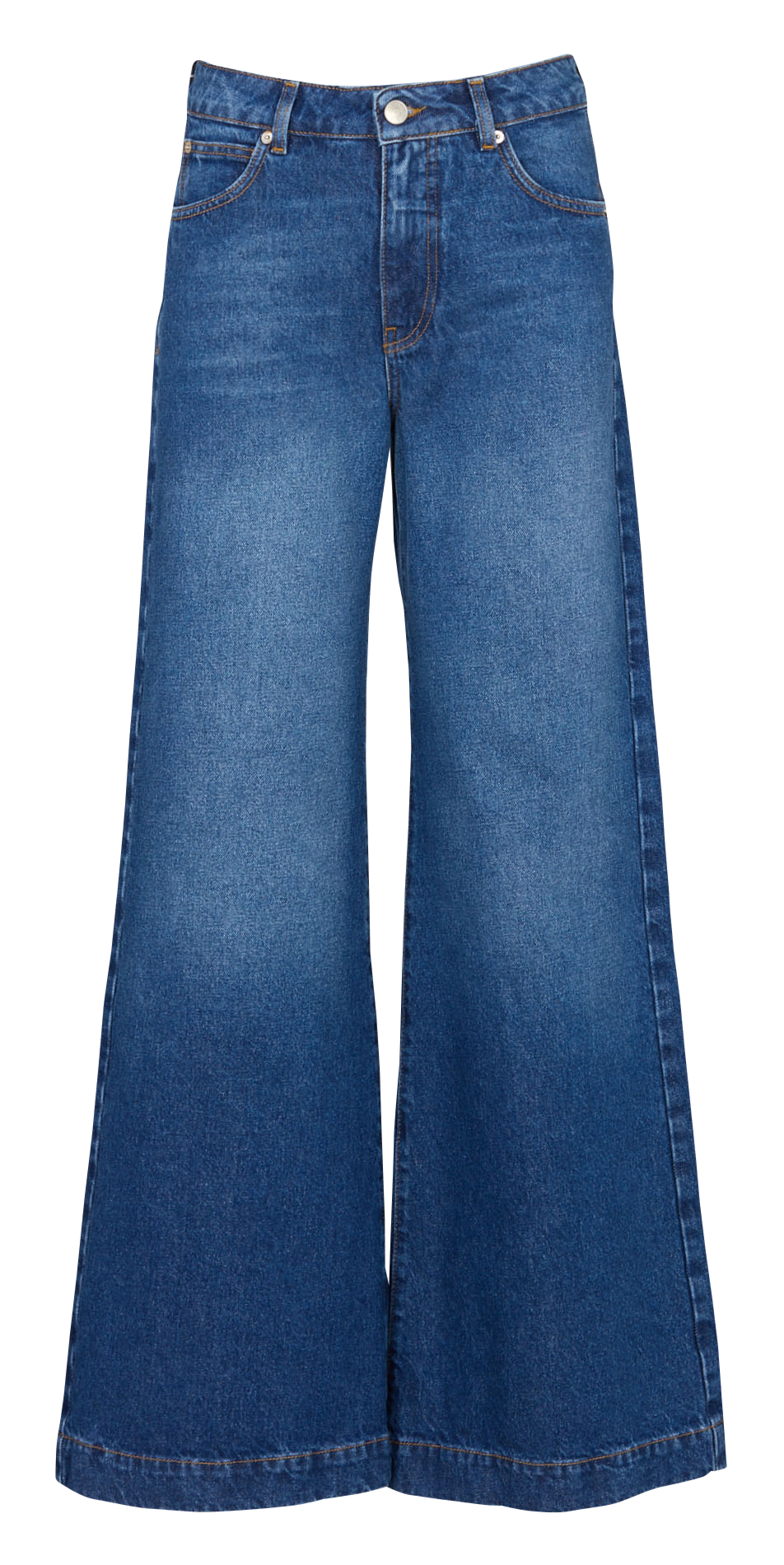 Wijde jeans - katoenblend ACQUAVERDE Blauw