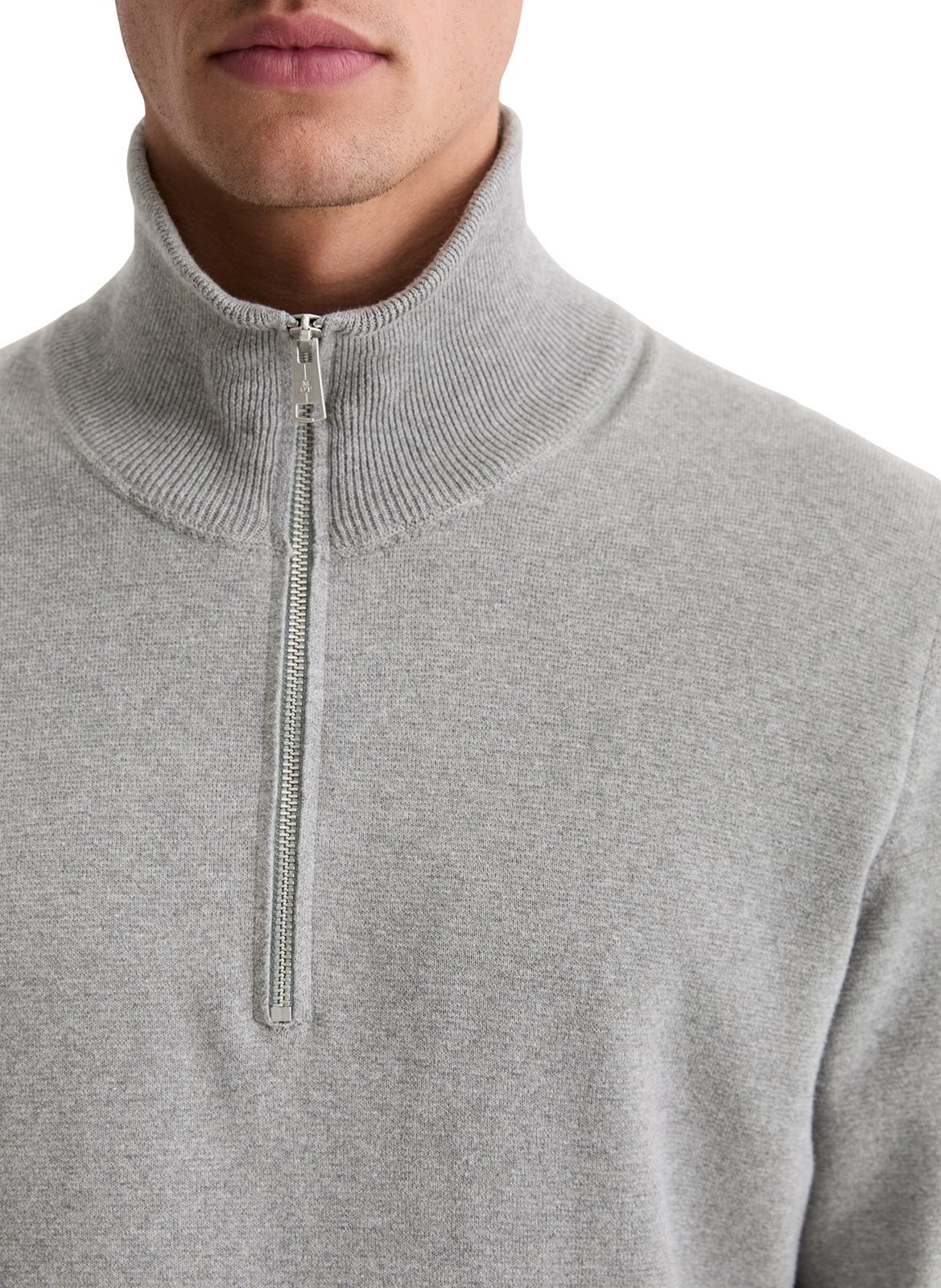 Pull col camionneur en coton MARC O'POLO Gris