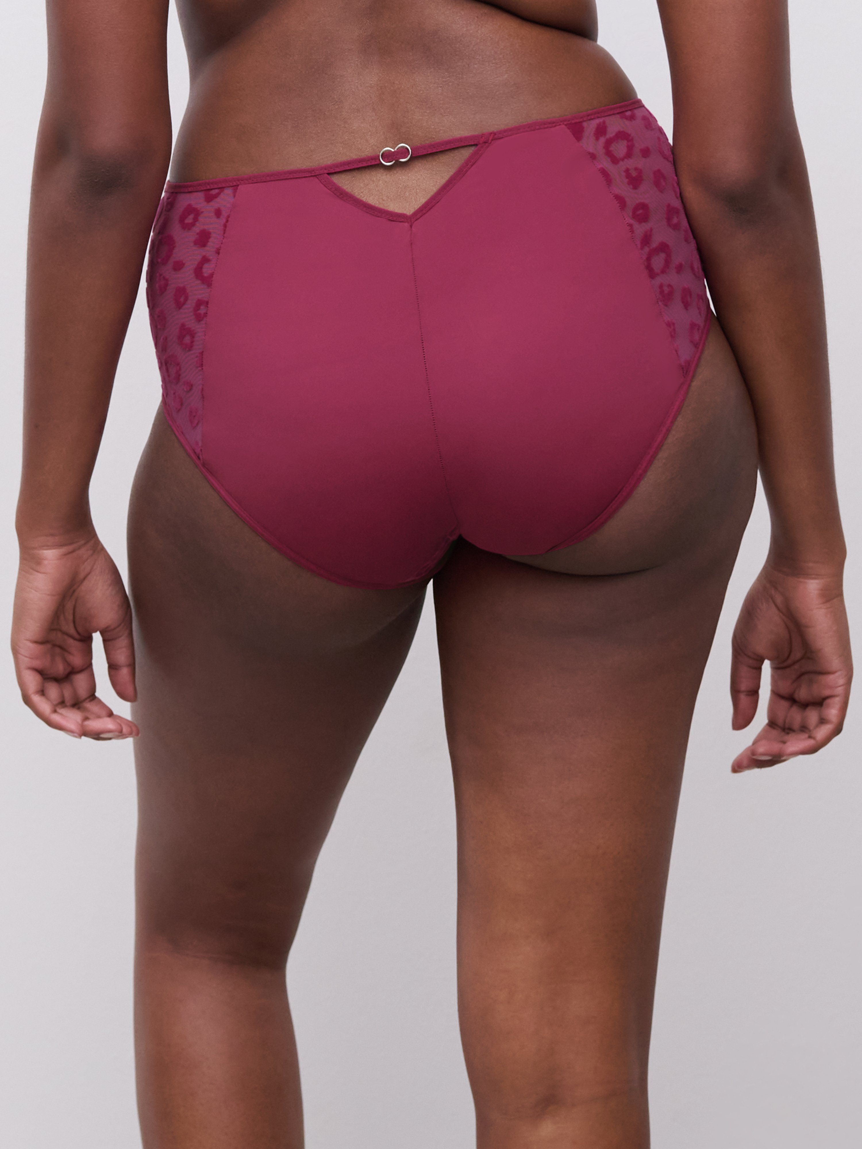 High-waisted lace panties CHANTELLE PULP Pink