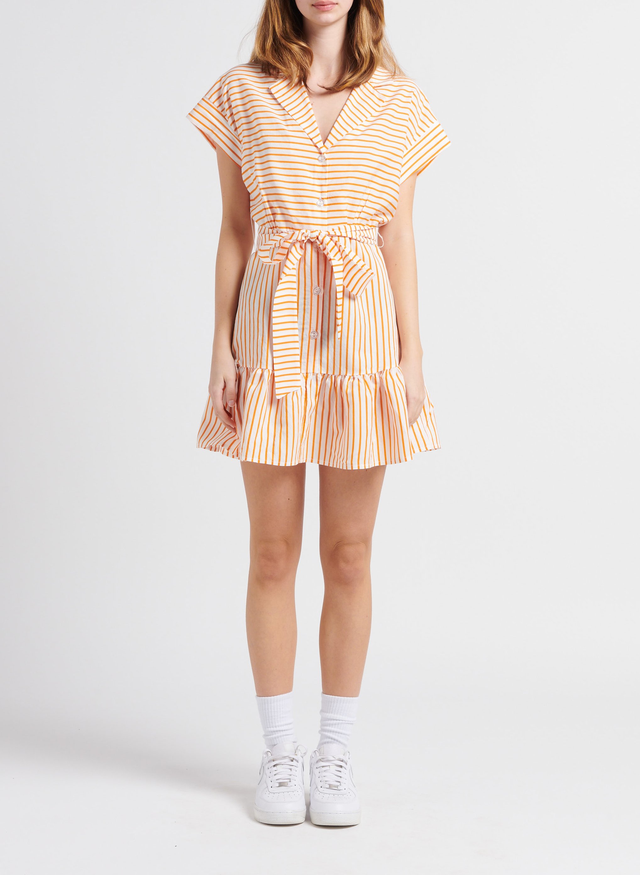 Short dress with tailored collar INDEE