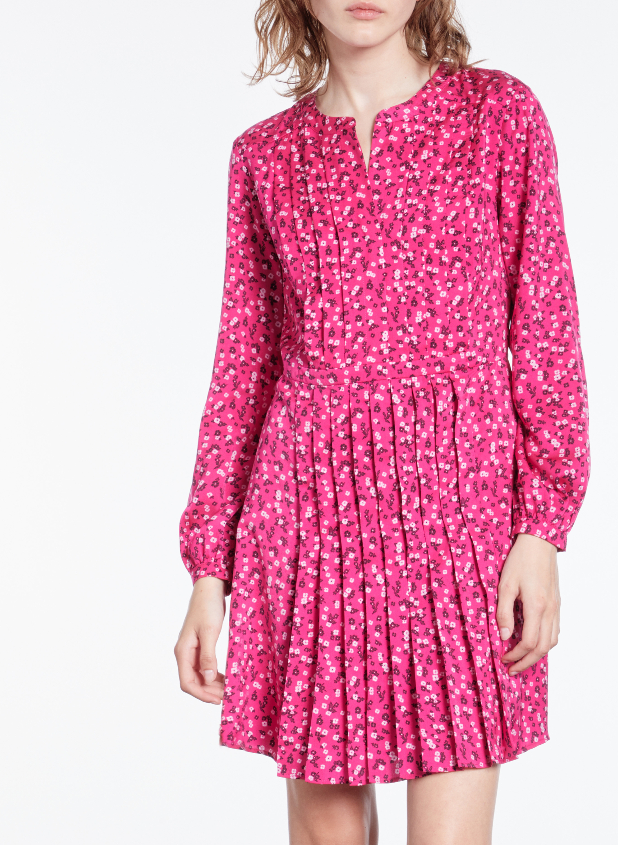 Robe courte col rond imprimé  THE KOOPLES Rose