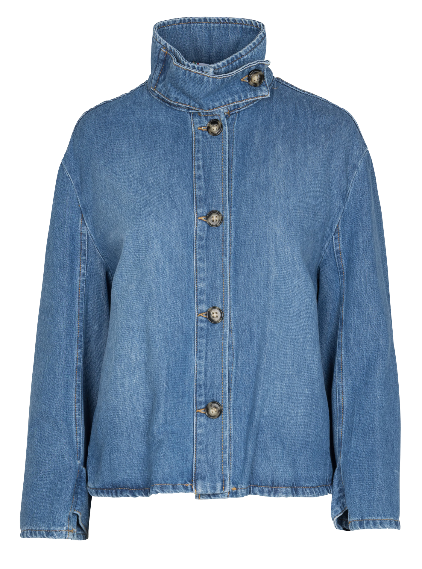 Veste col montant en coton mélangé PLEASE Bleu