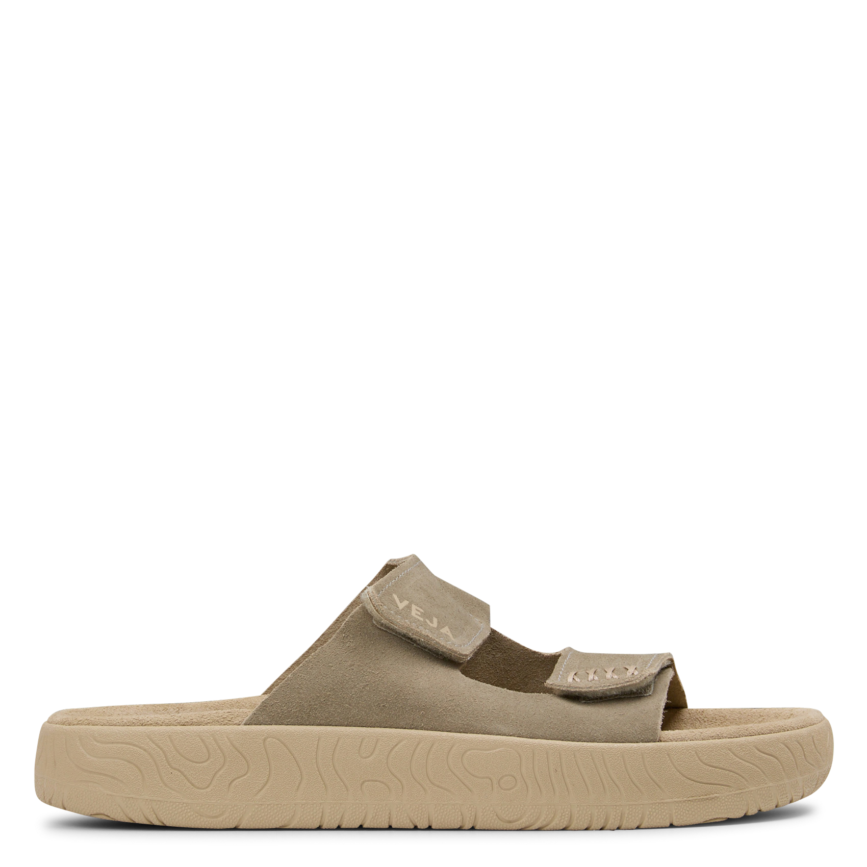 Sandales plates à brides scratch en cuir VEJA